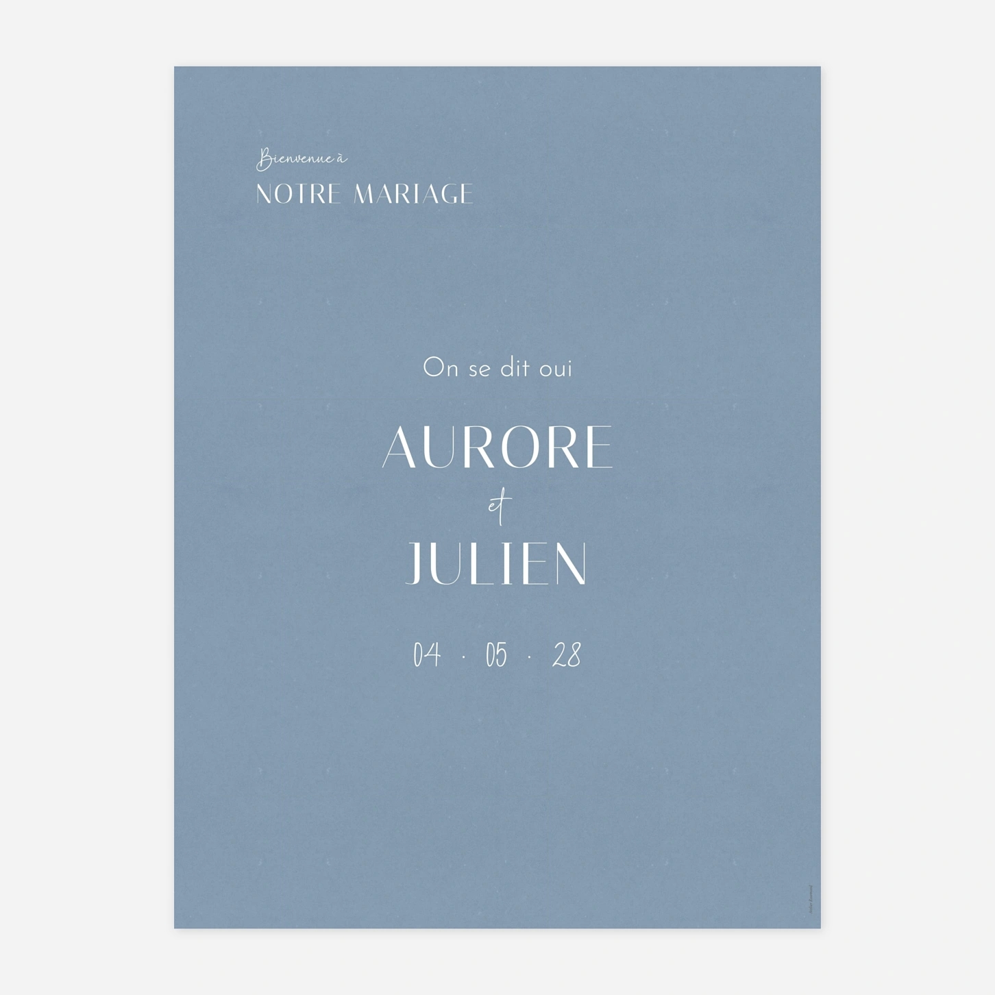 Panneau mariage Nos Sentiments