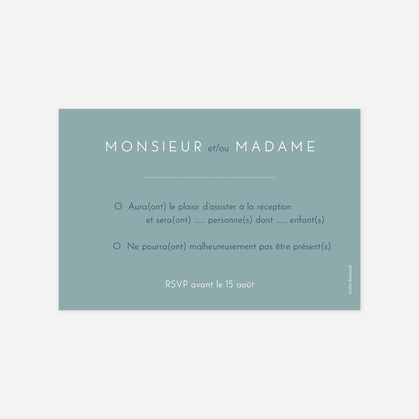 Carton réponse Nuit d'été