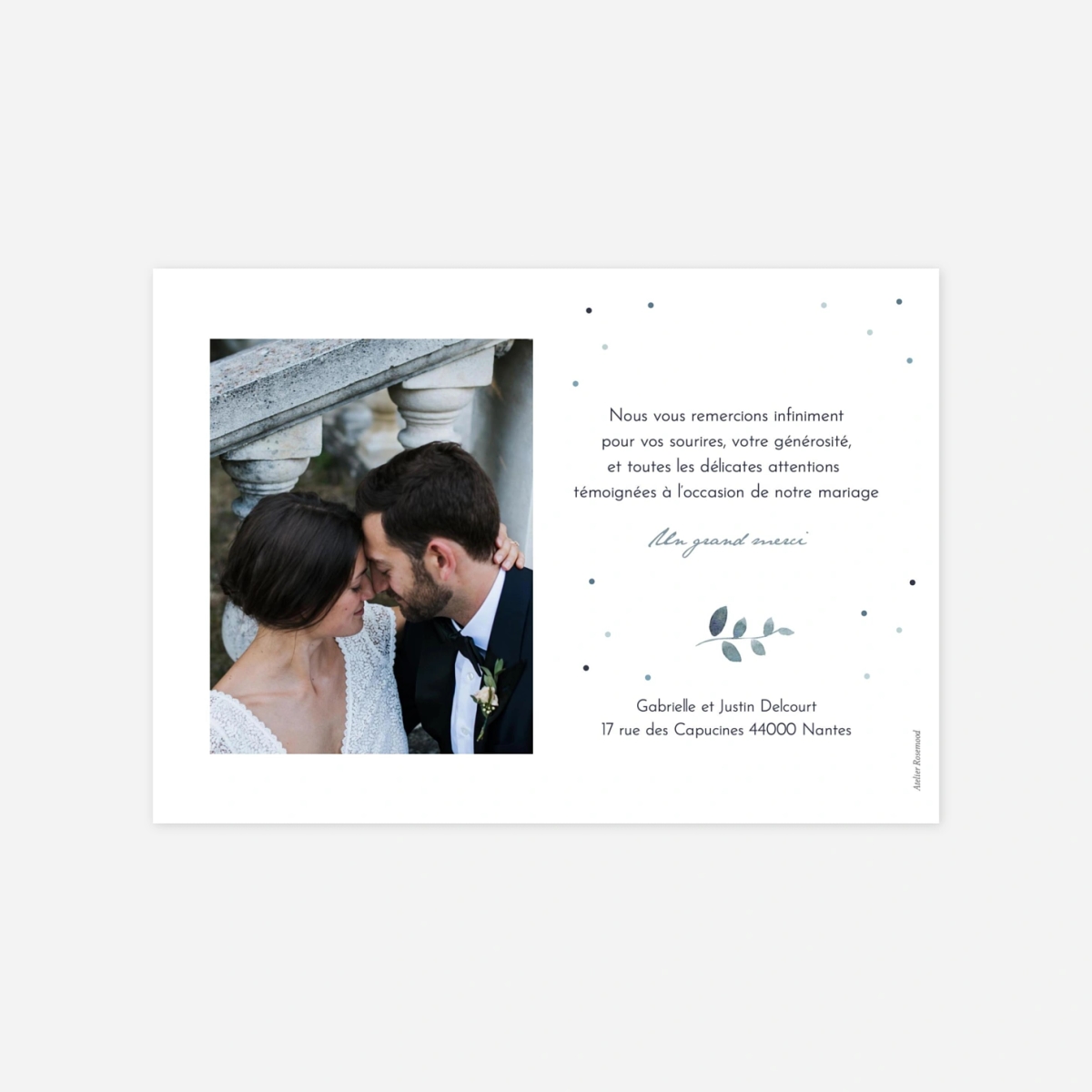 Carte de remerciements Nuit d'été