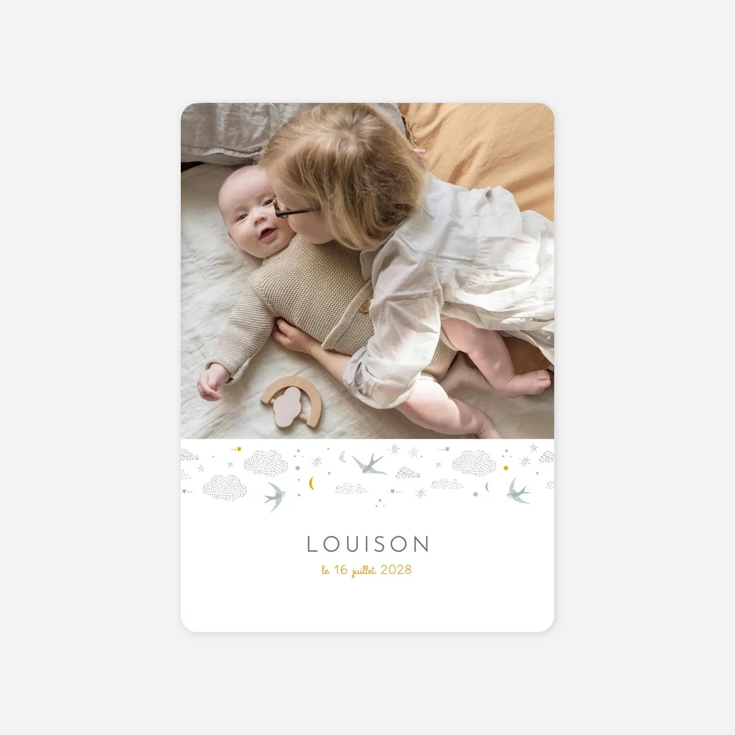 Faire-part naissance Nuage de lait