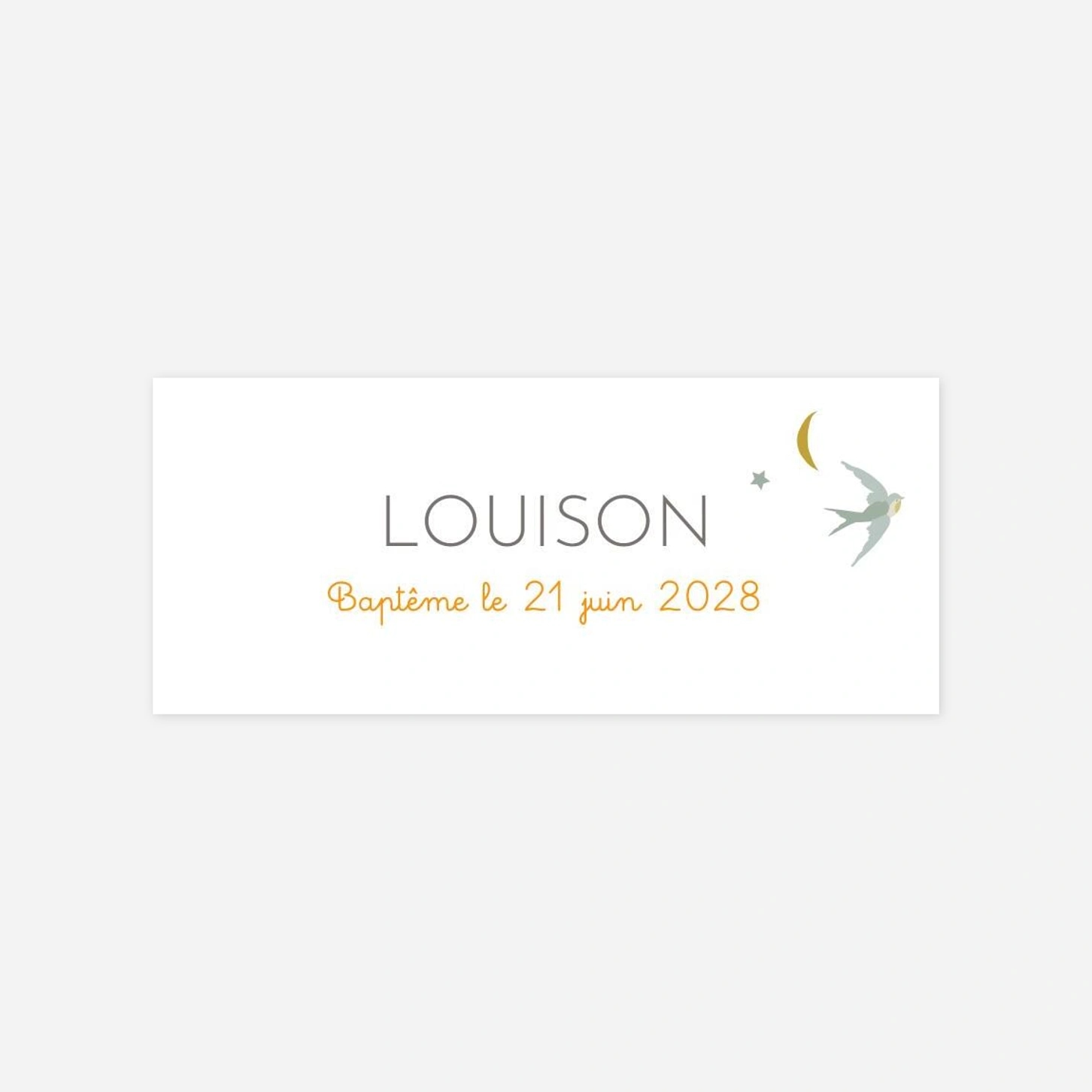 Etiquette perforée baptême Nuage de lait