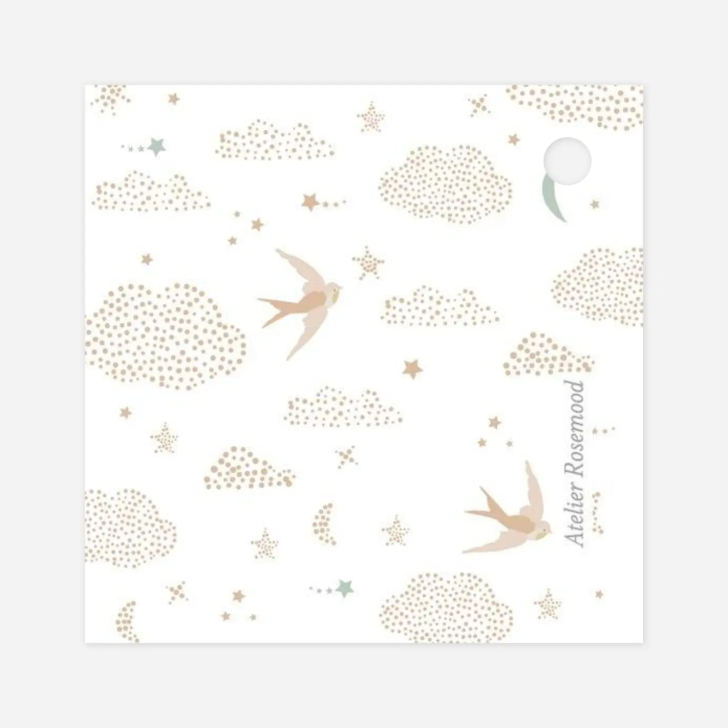 Étiquette baptême Nuage de lait