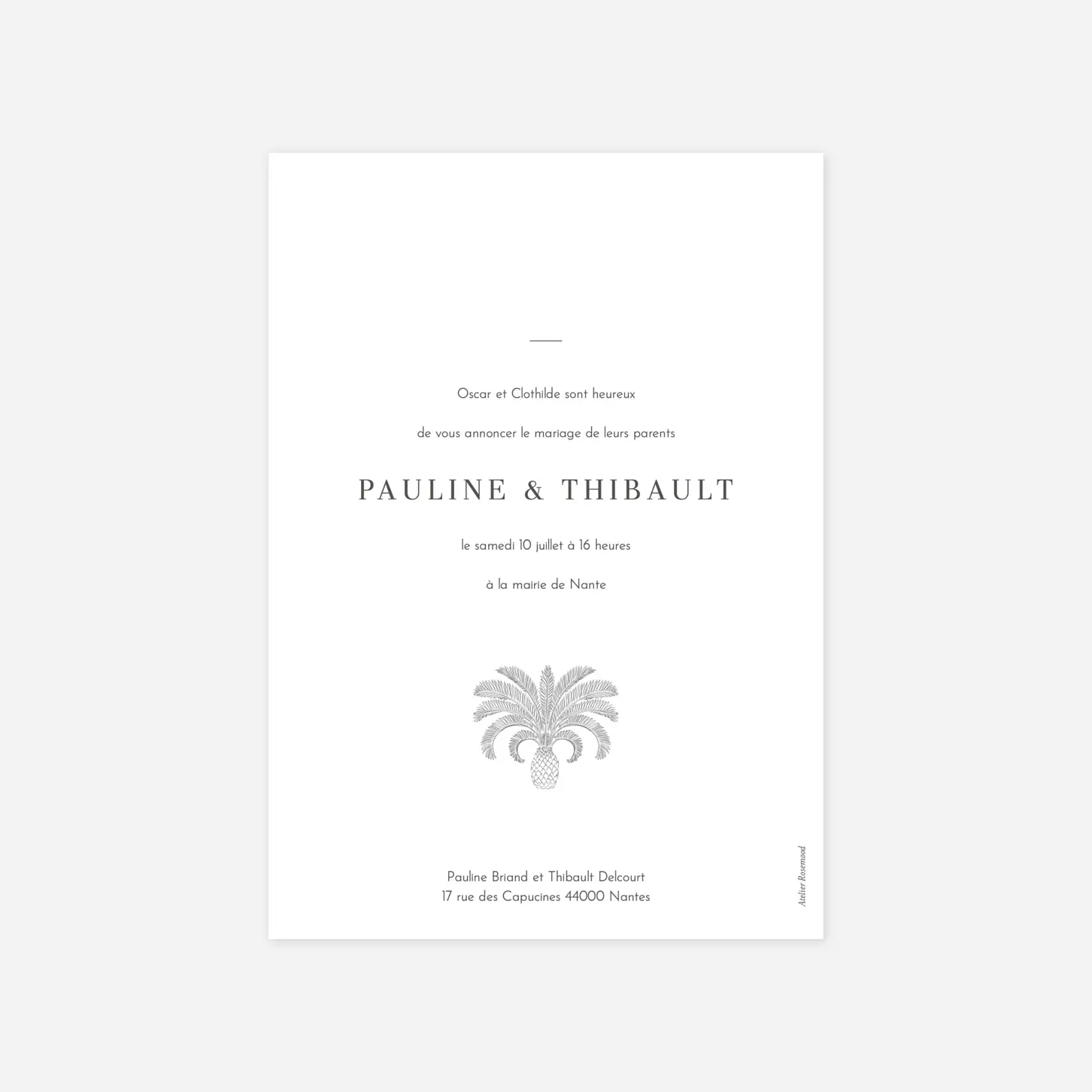 Faire-part mariage Oiseaux de paradis