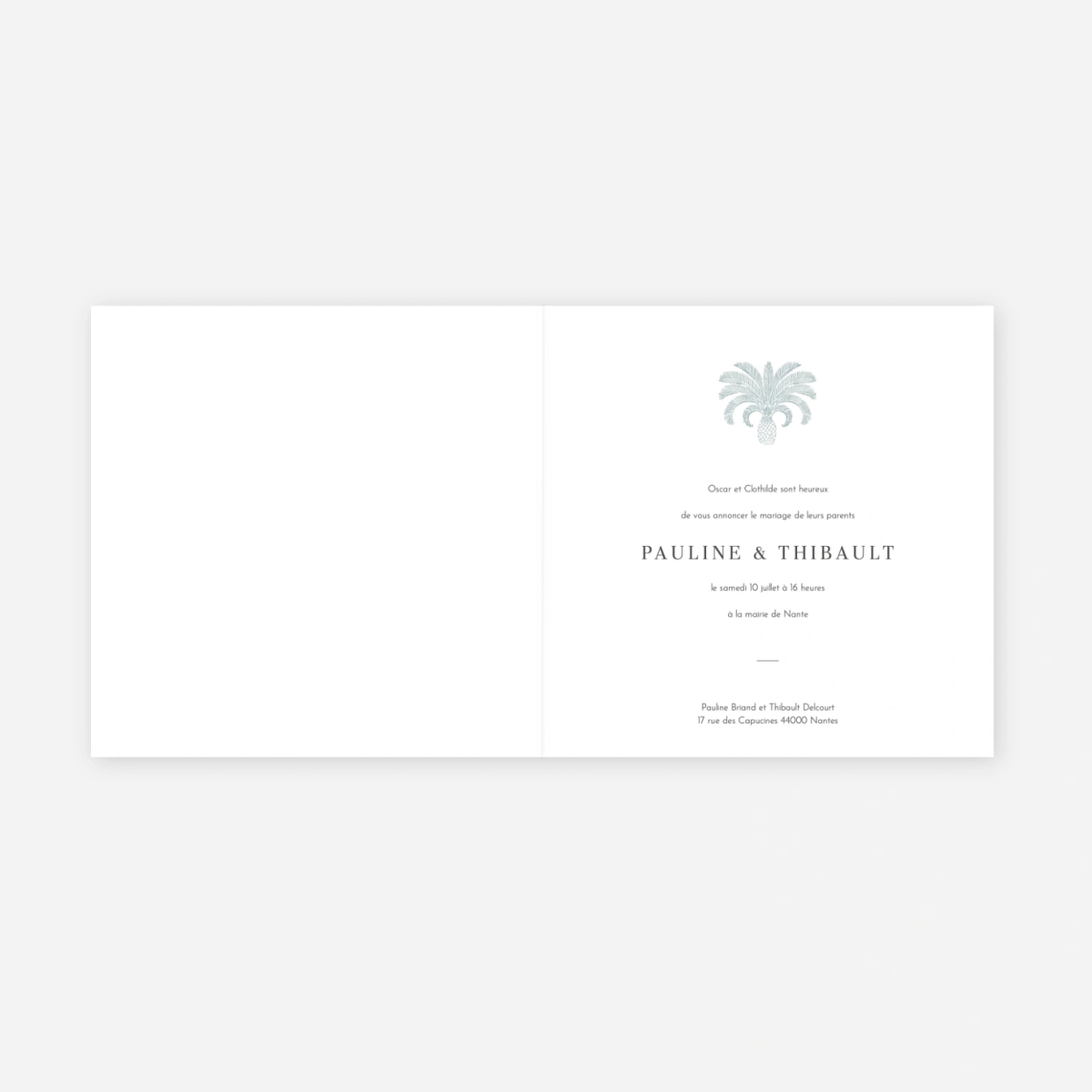 Faire-part mariage Oiseaux de paradis