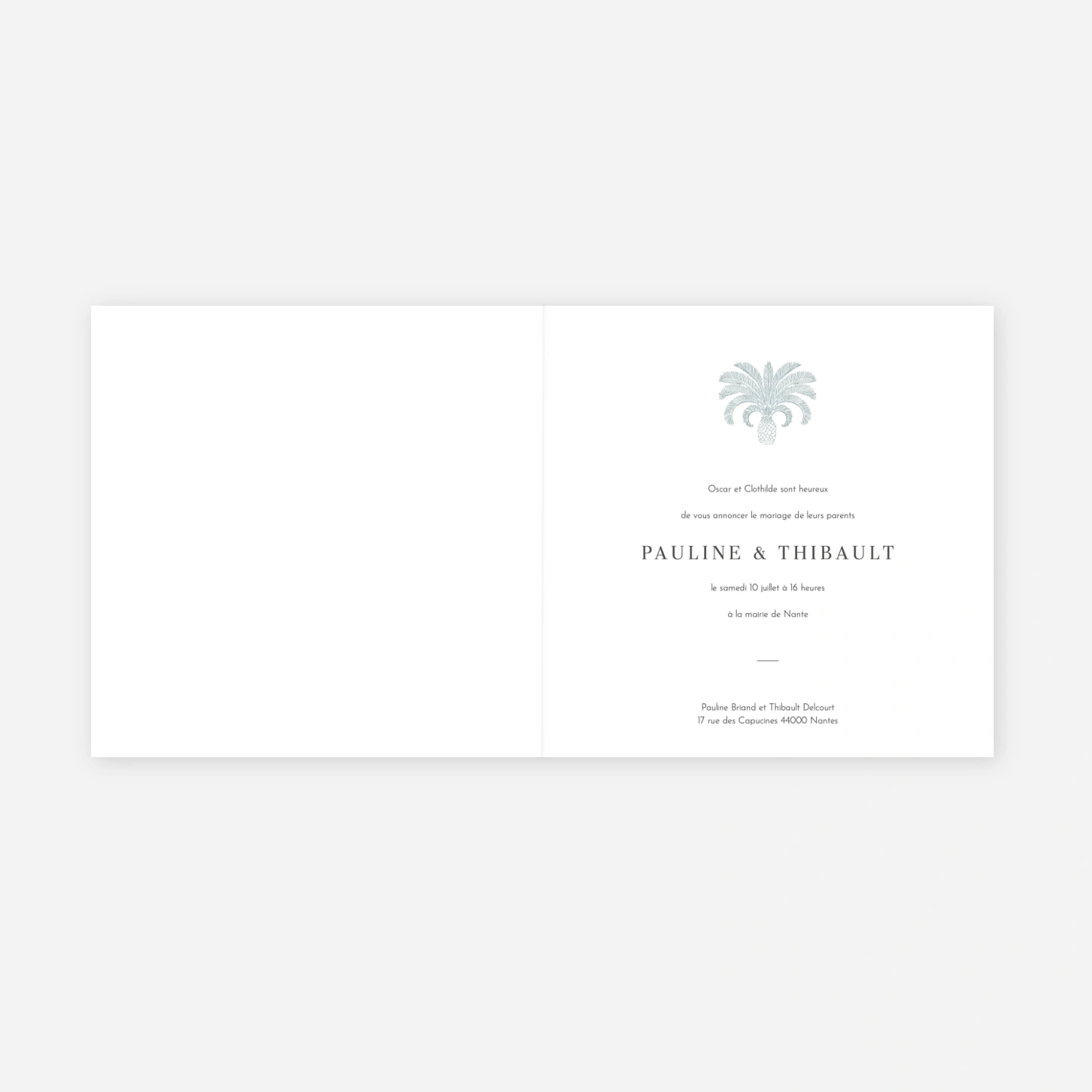 Faire-part mariage Oiseaux de paradis