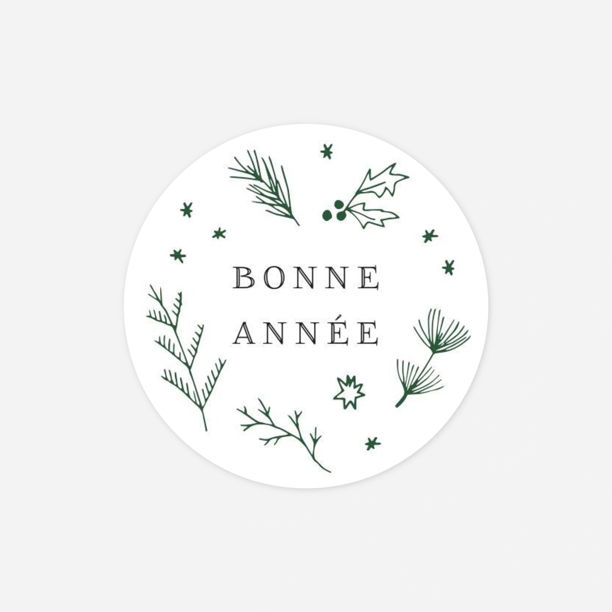 Étiquette cadeau Noël Ornement festif