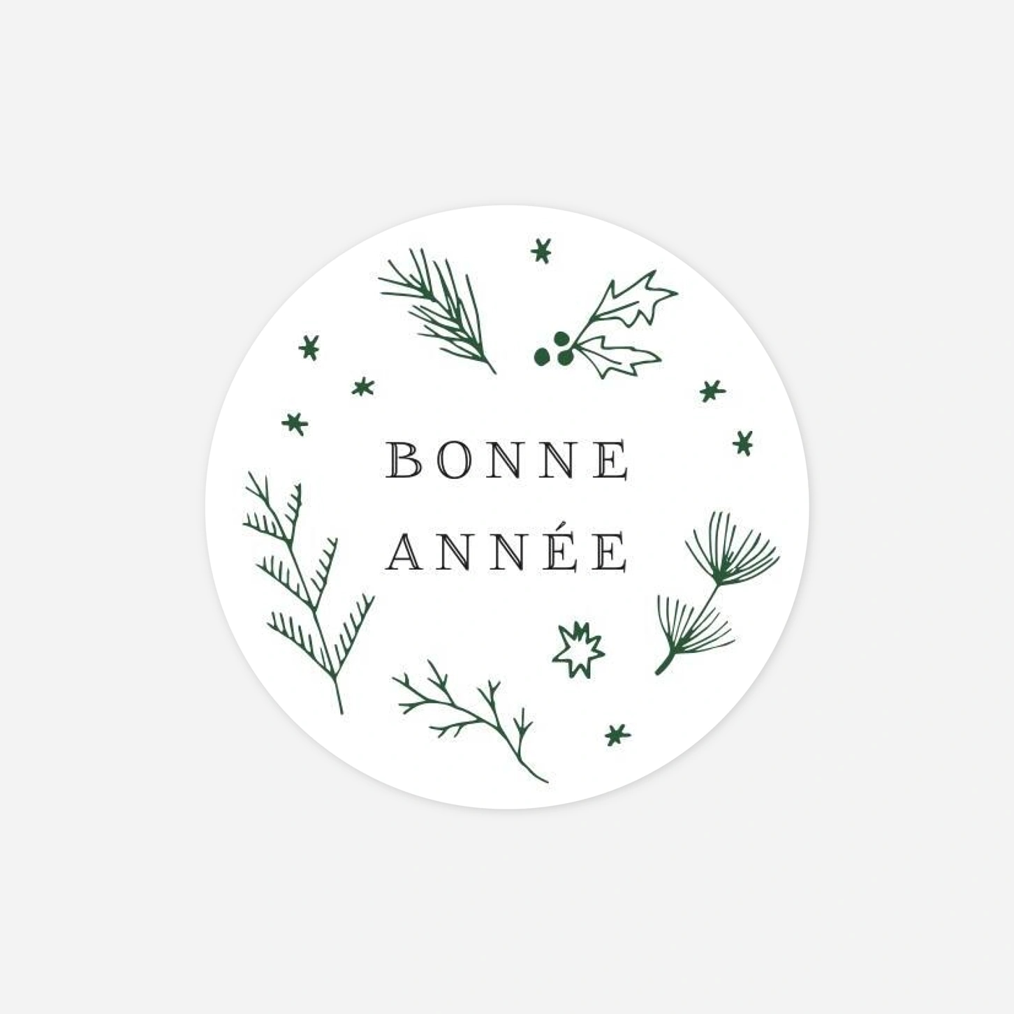 Étiquette cadeau Noël Ornement festif