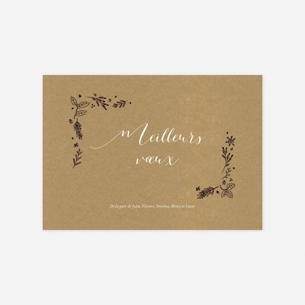 Ornement festif meilleurs voeux