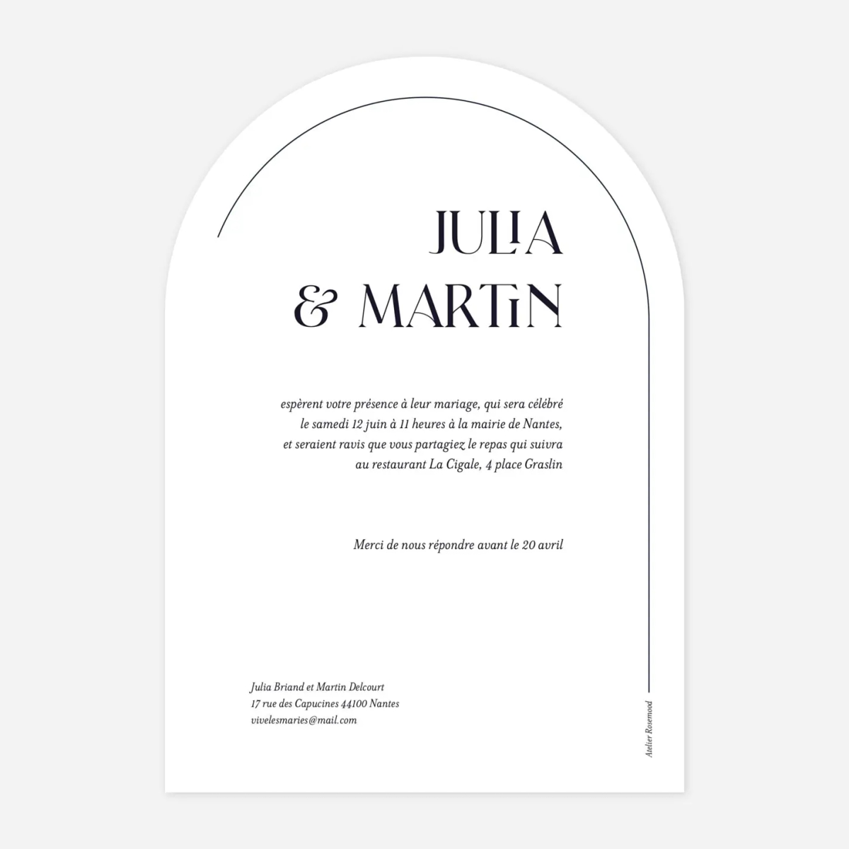 Faire-part mariage Ornement