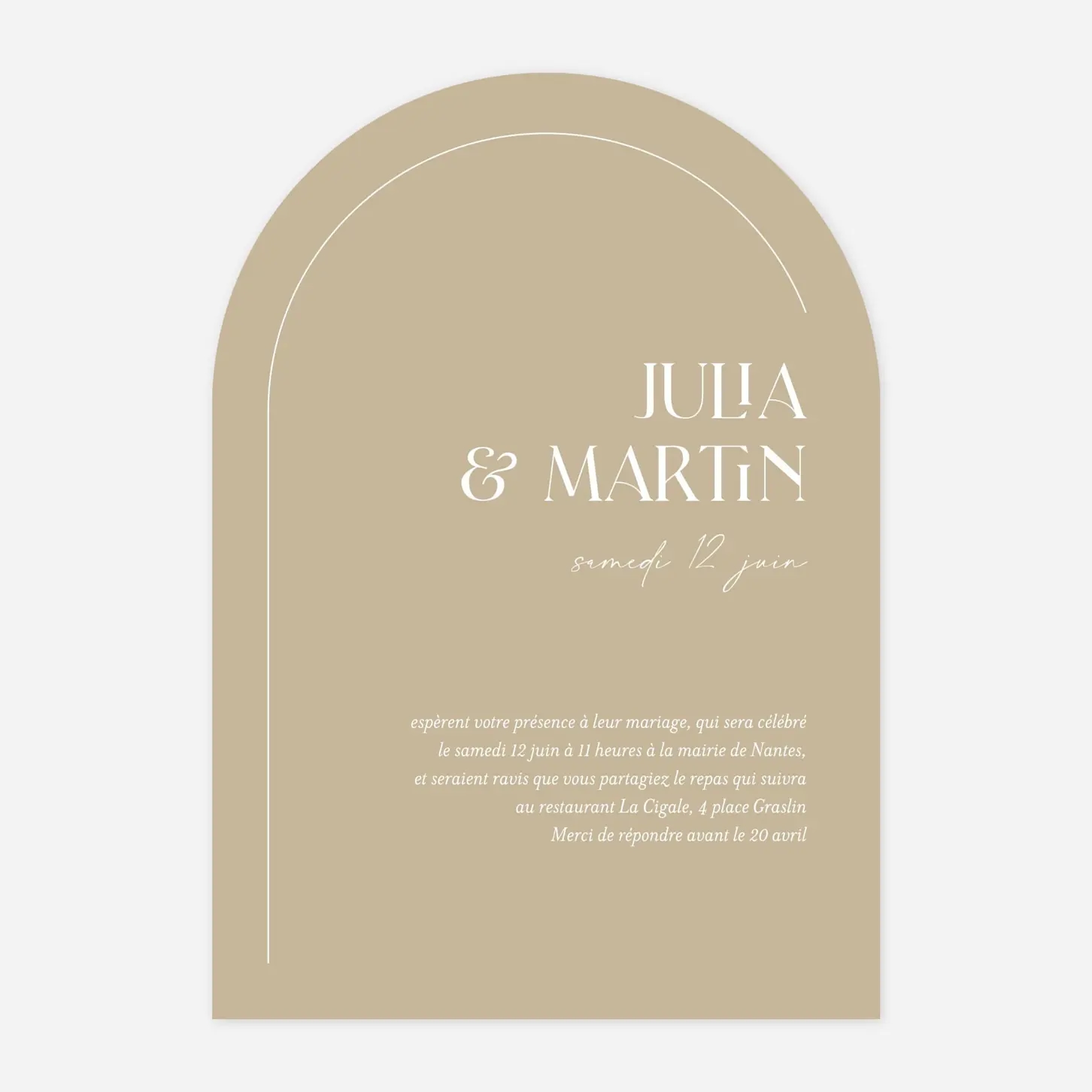 Faire-part mariage Ornement II