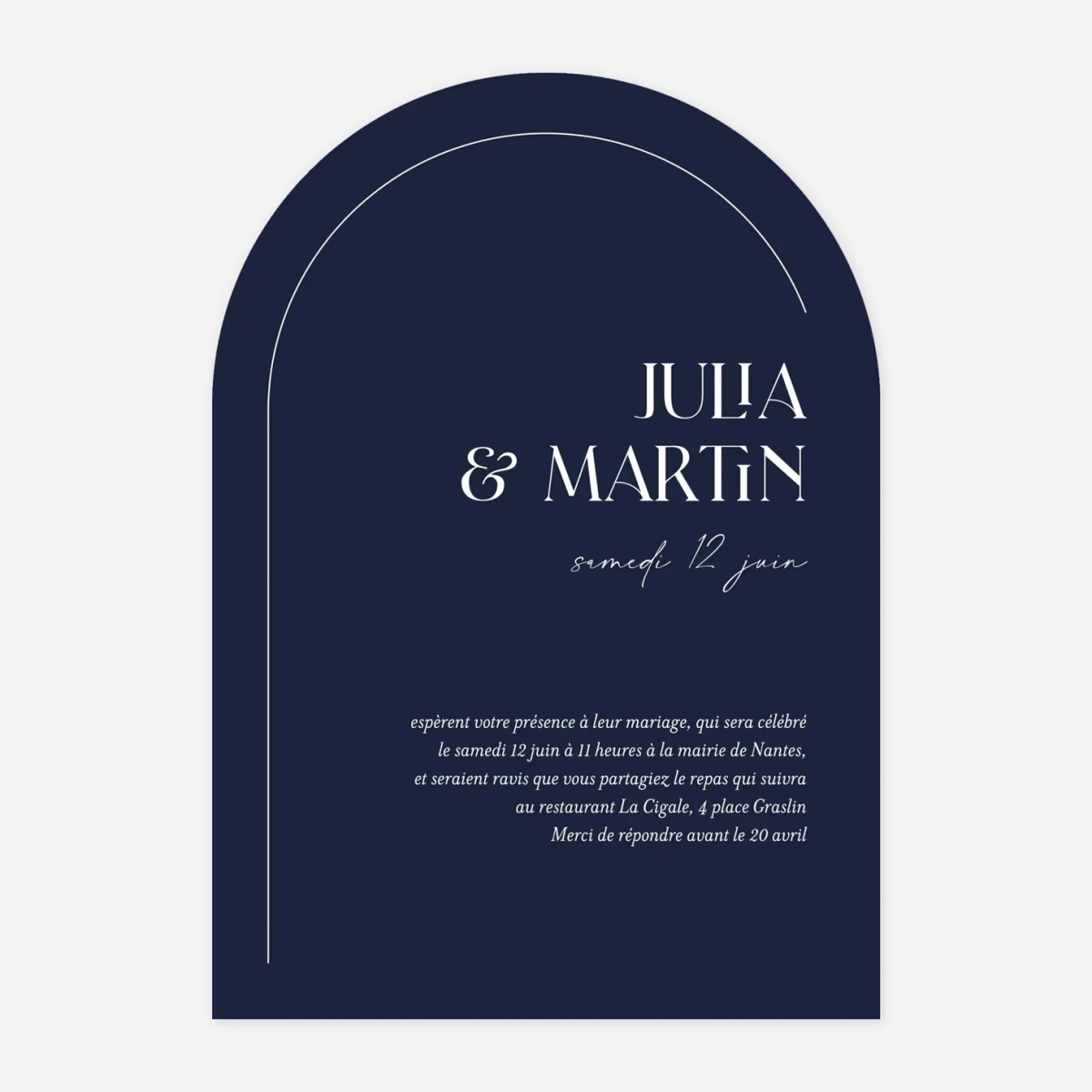 Faire-part mariage Ornement II