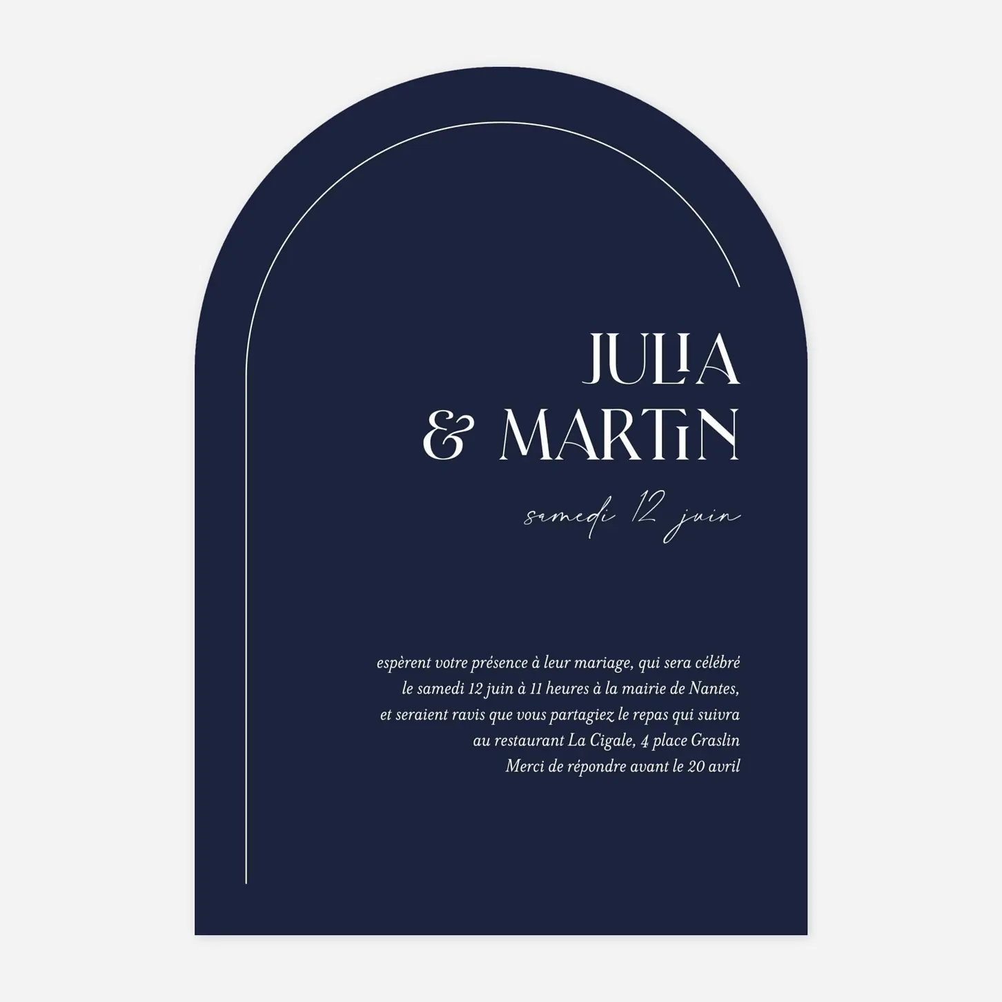 Faire-part mariage Ornement II