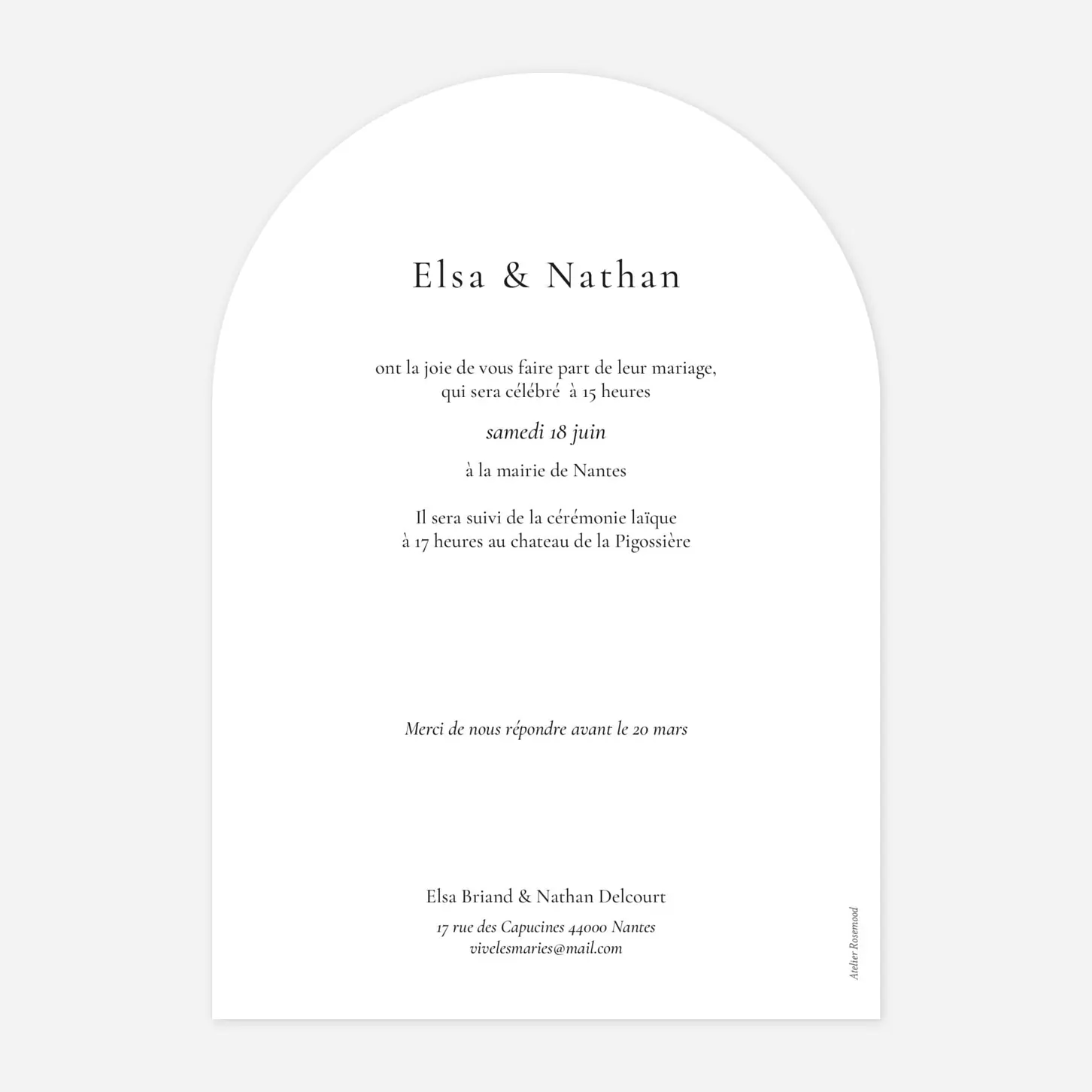 Faire-part mariage Oui