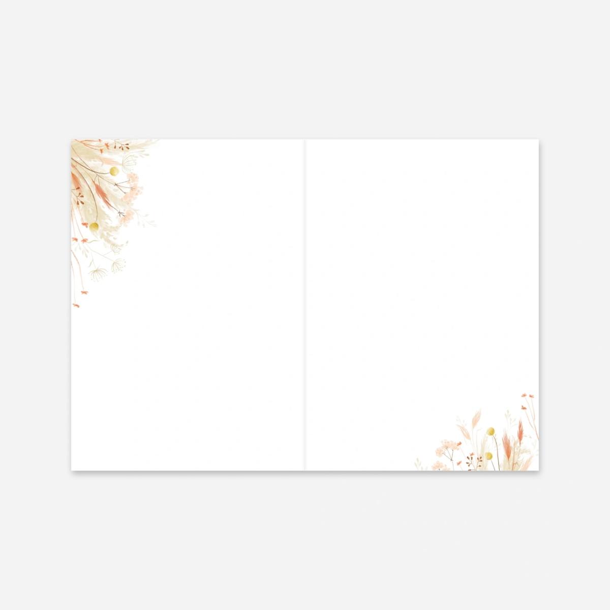 Livret de messe mariage Pampas fleuries