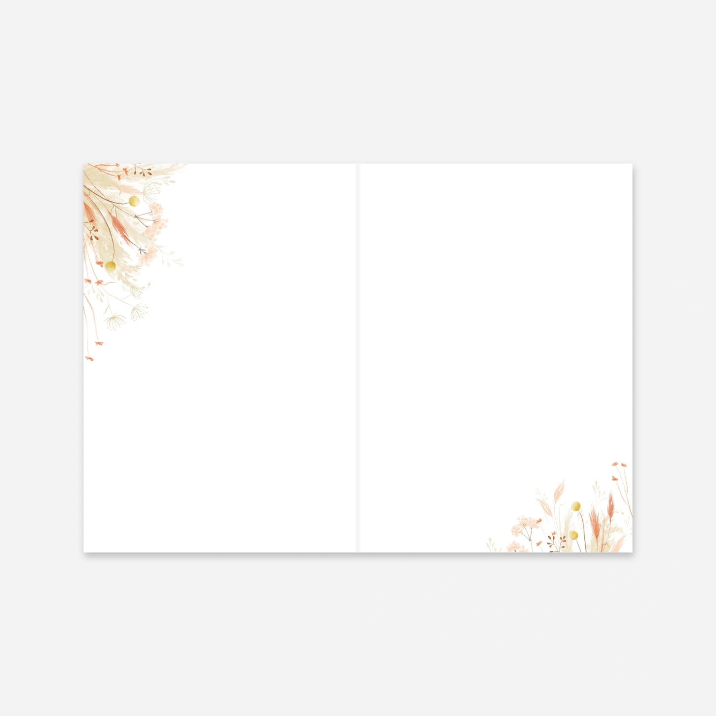 Livret de messe mariage Pampas fleuries