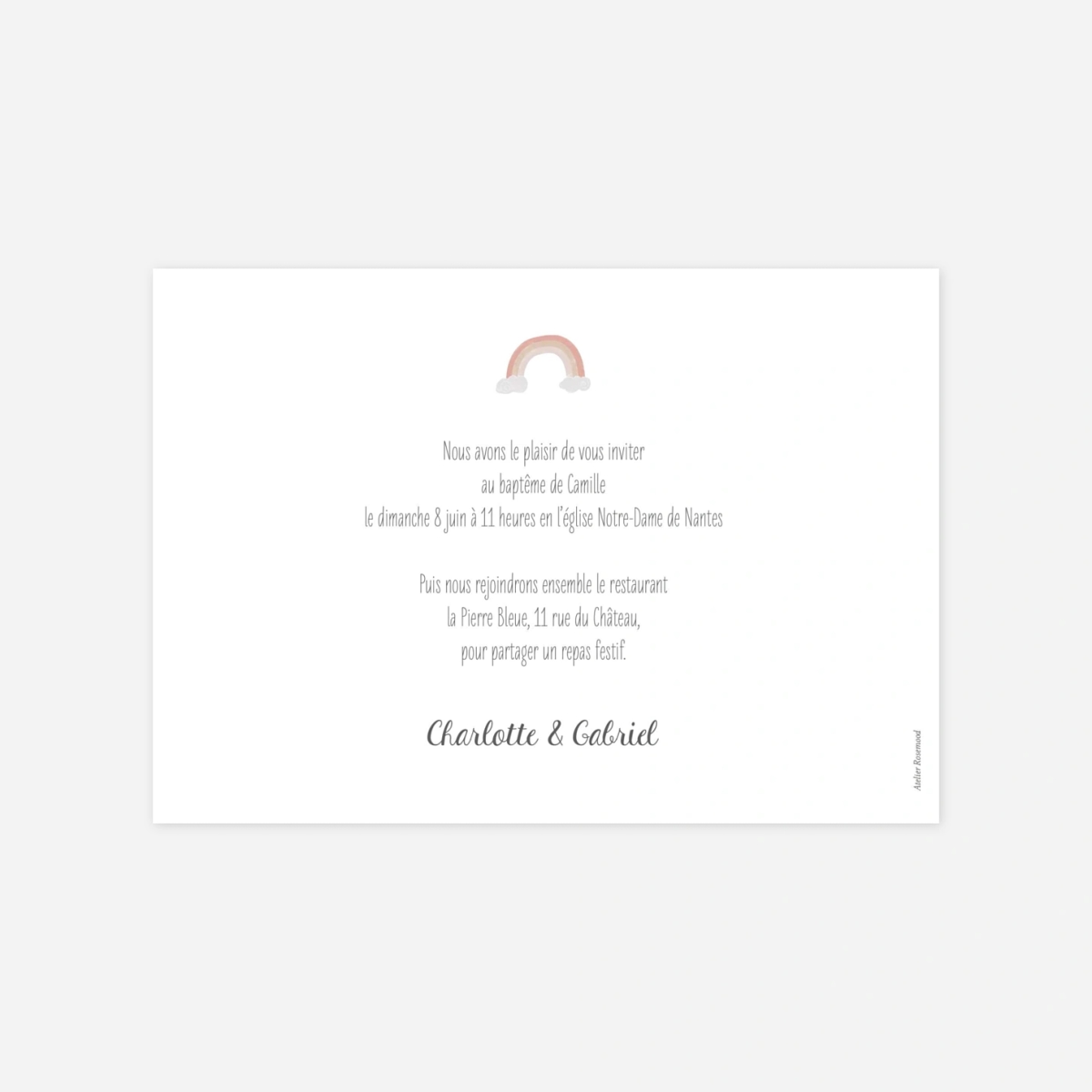 Faire-part baptême Écrin sacré photo