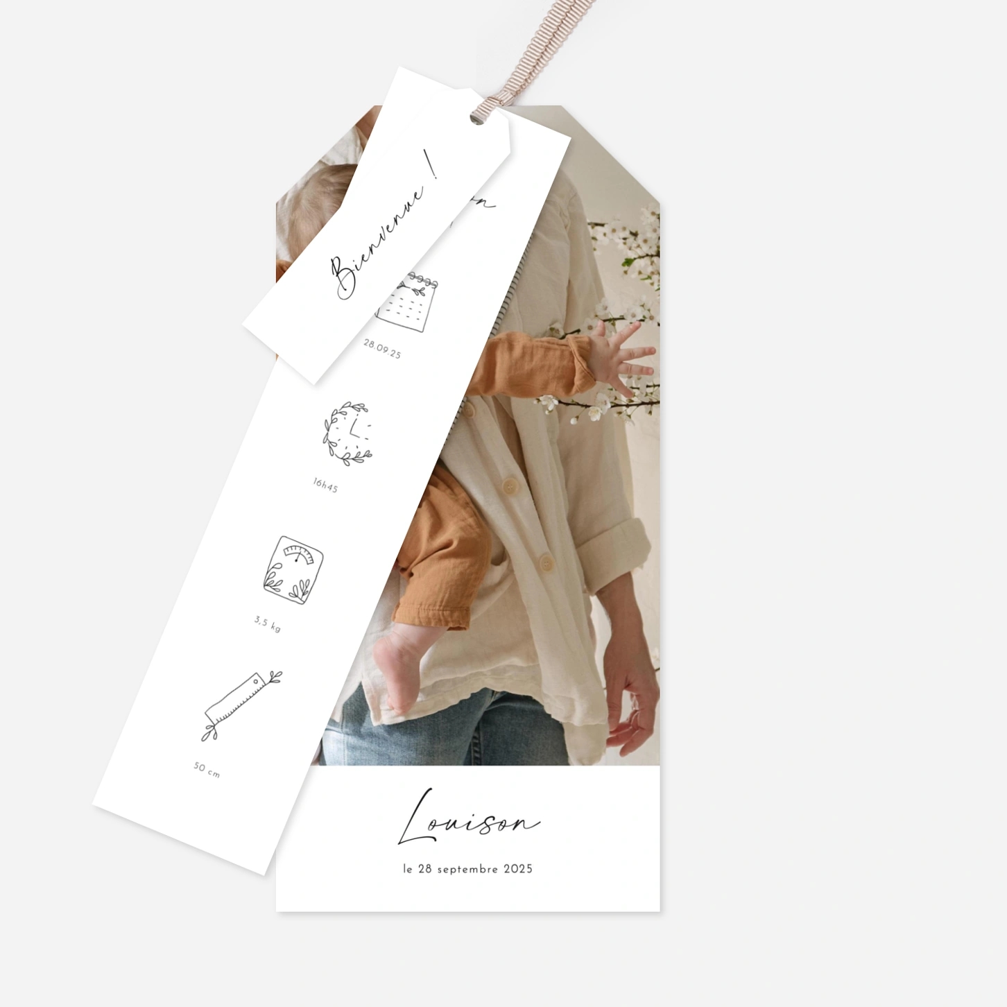 Faire-part naissance Pictos douceur