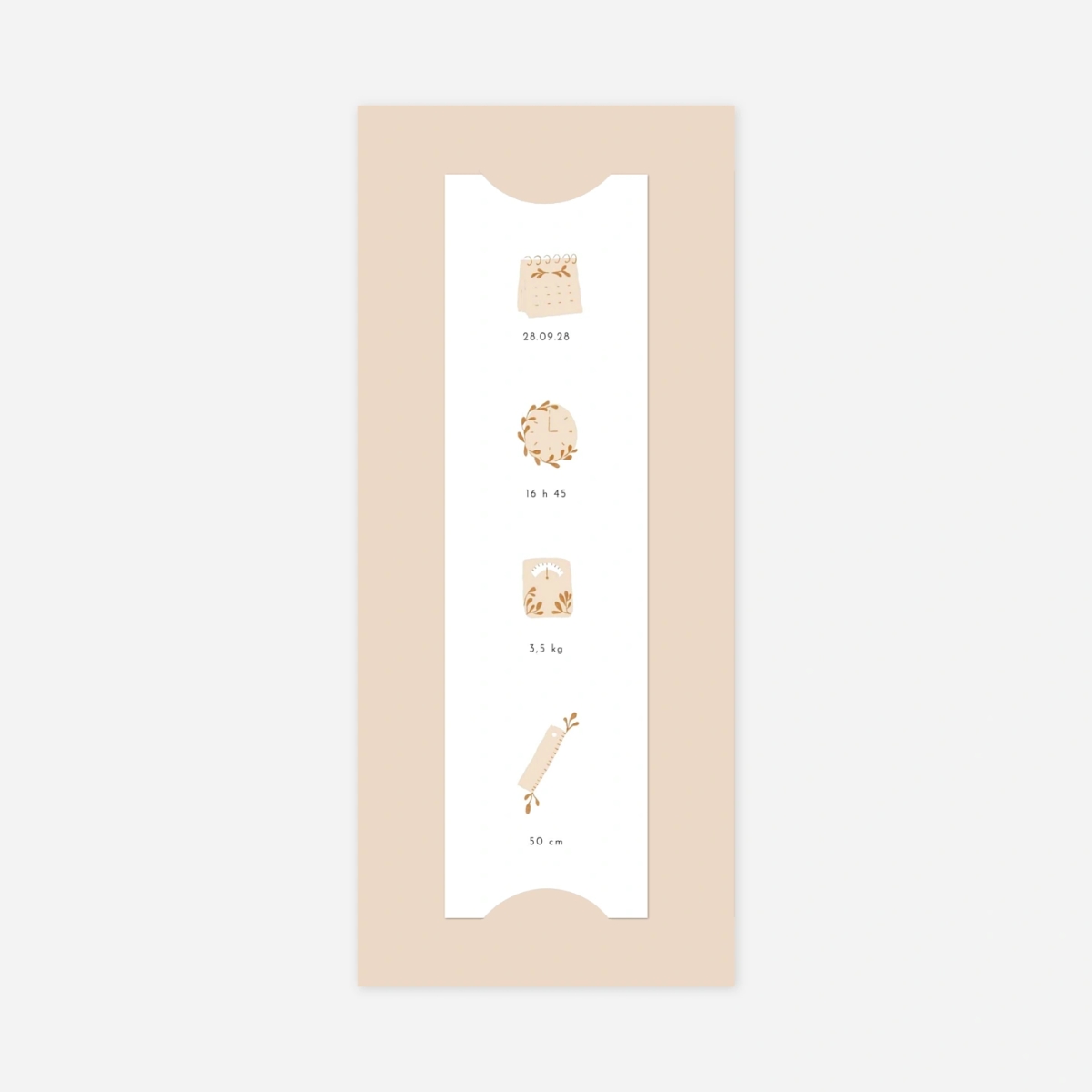 Faire-part naissance Pictos douceur