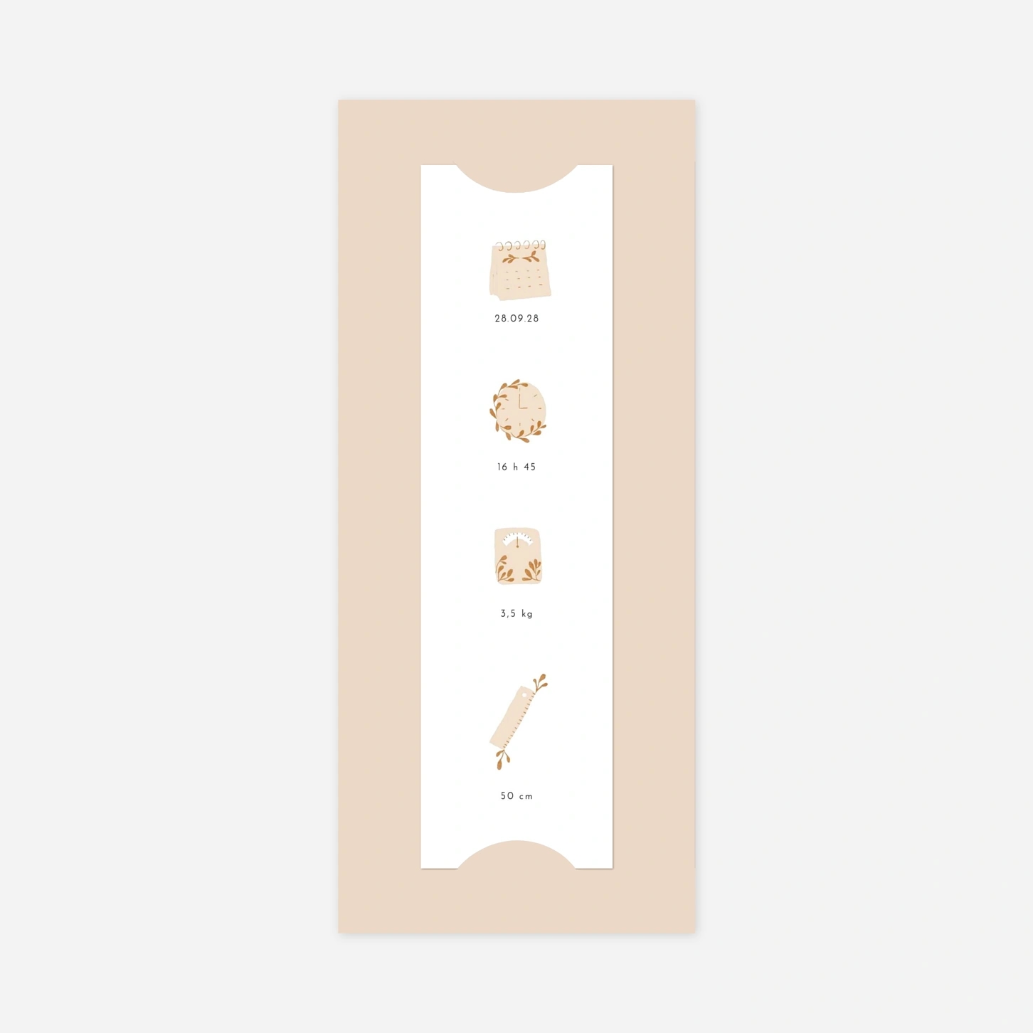 Faire-part naissance Pictos douceur