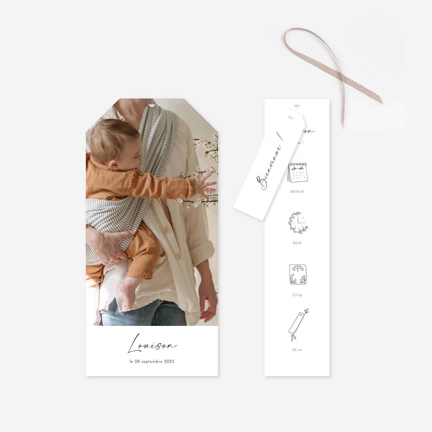 Faire-part naissance Pictos douceur