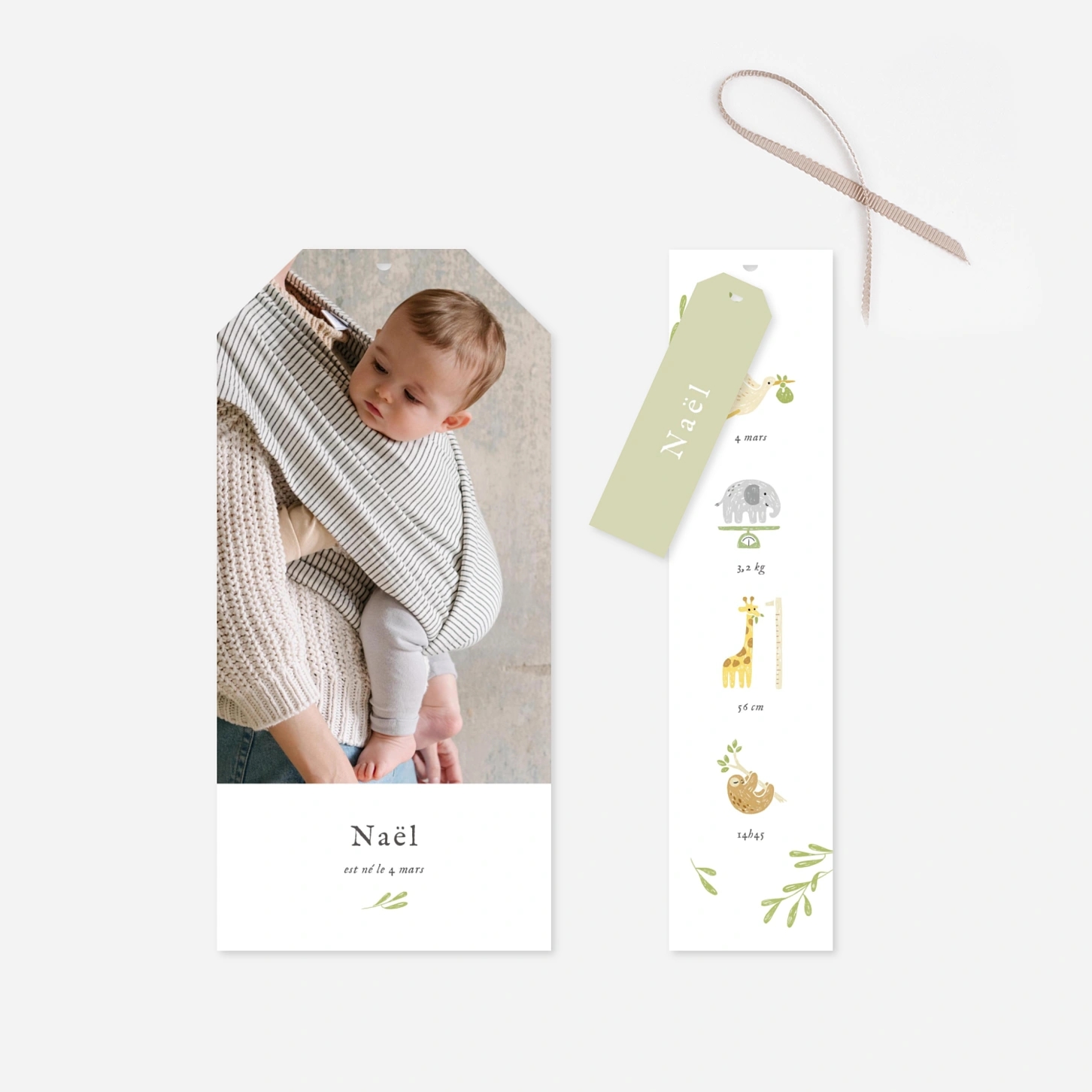 Faire-part naissance Pictos de la savane