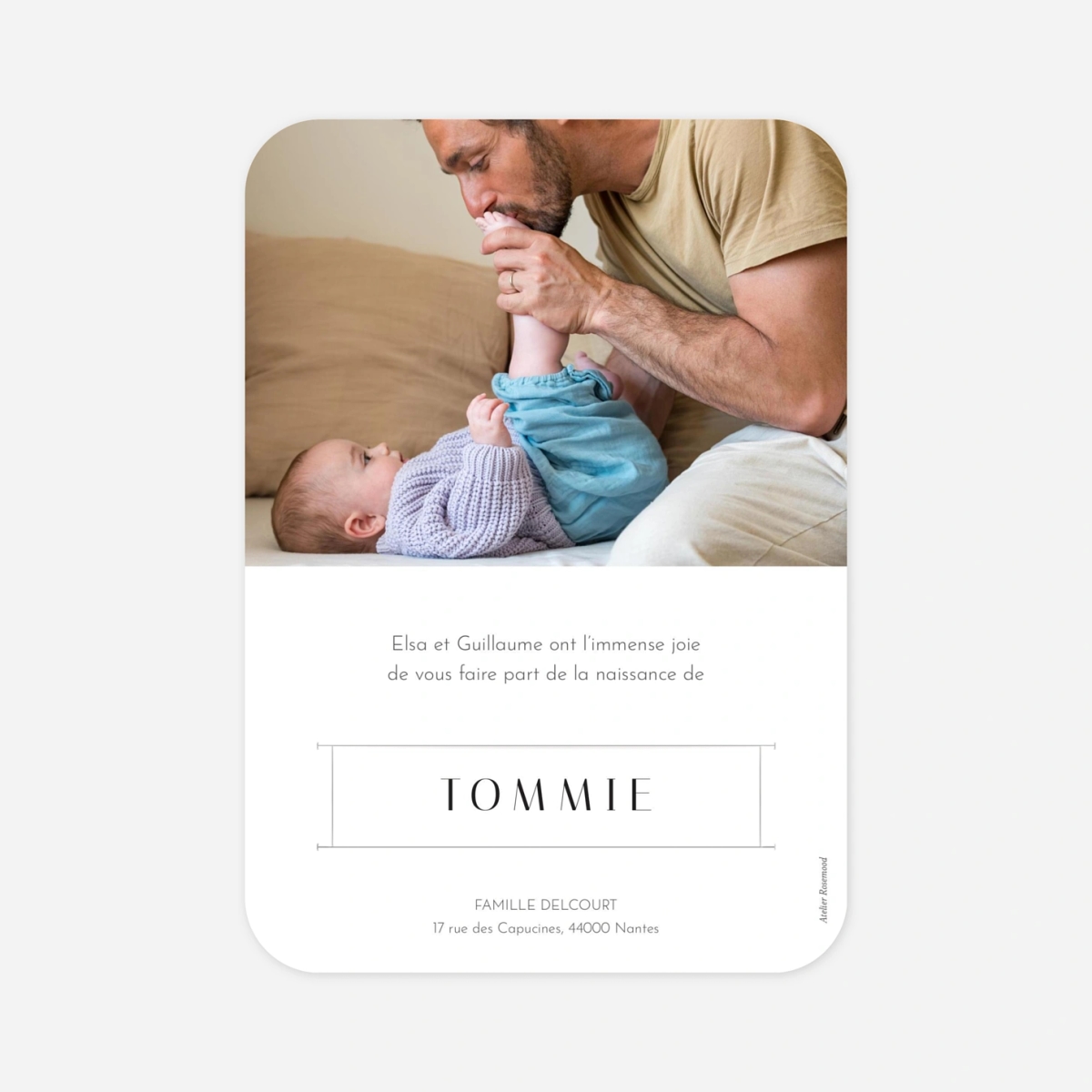 Faire-part naissance Petit coeur