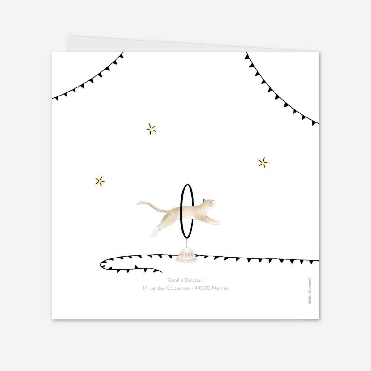 Faire-part naissance Petit cirque