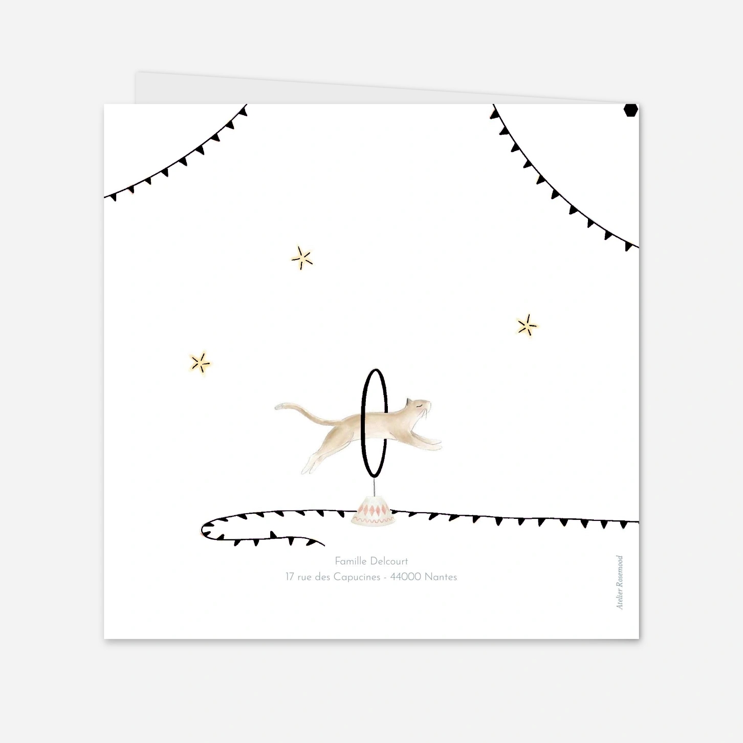 Faire-part naissance Petit cirque