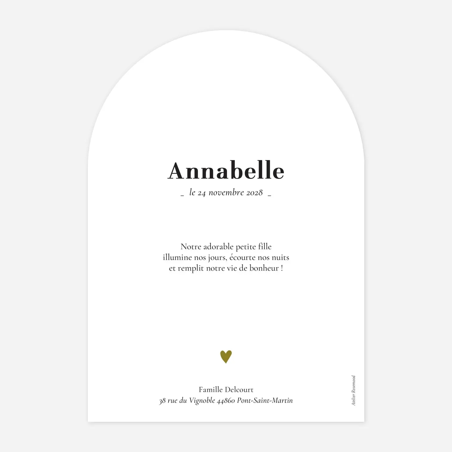 Faire-part naissance Mon petit coeur