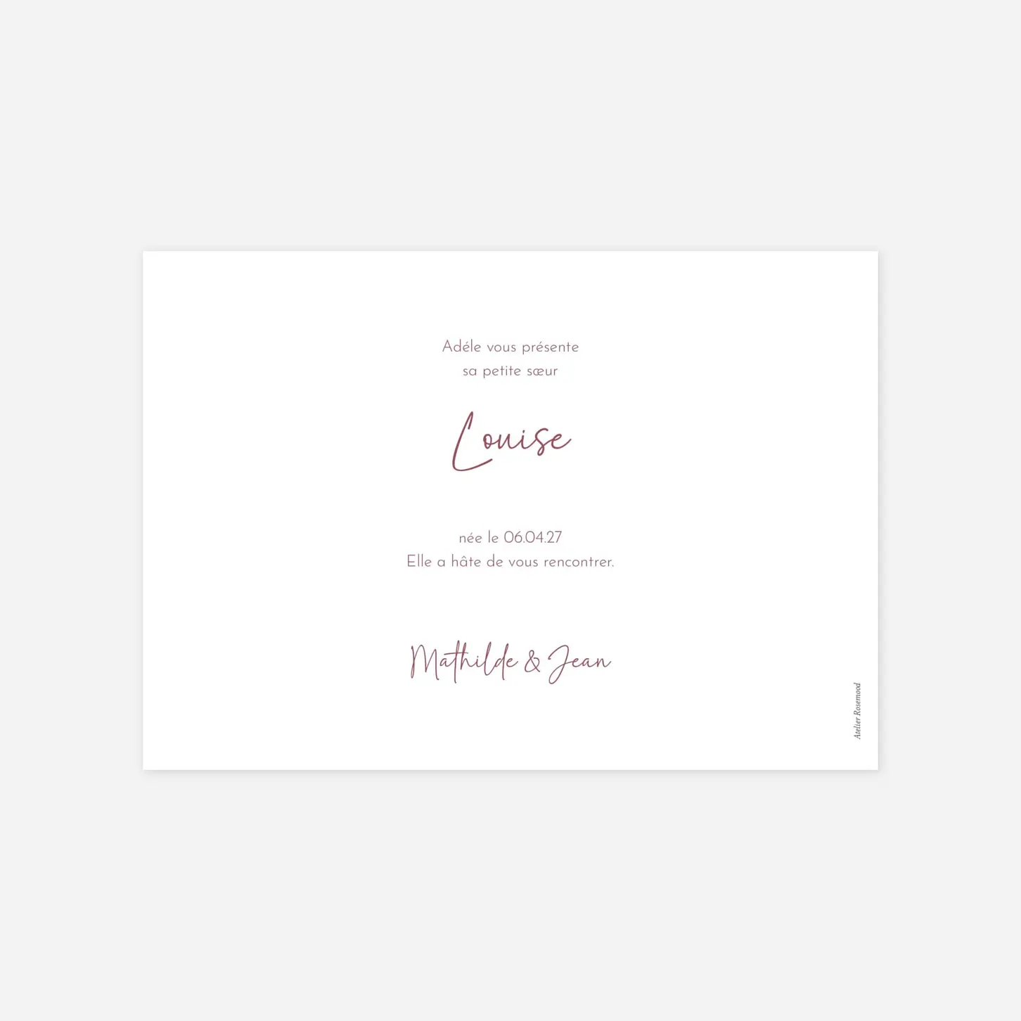 Faire-part naissance Petite douceur