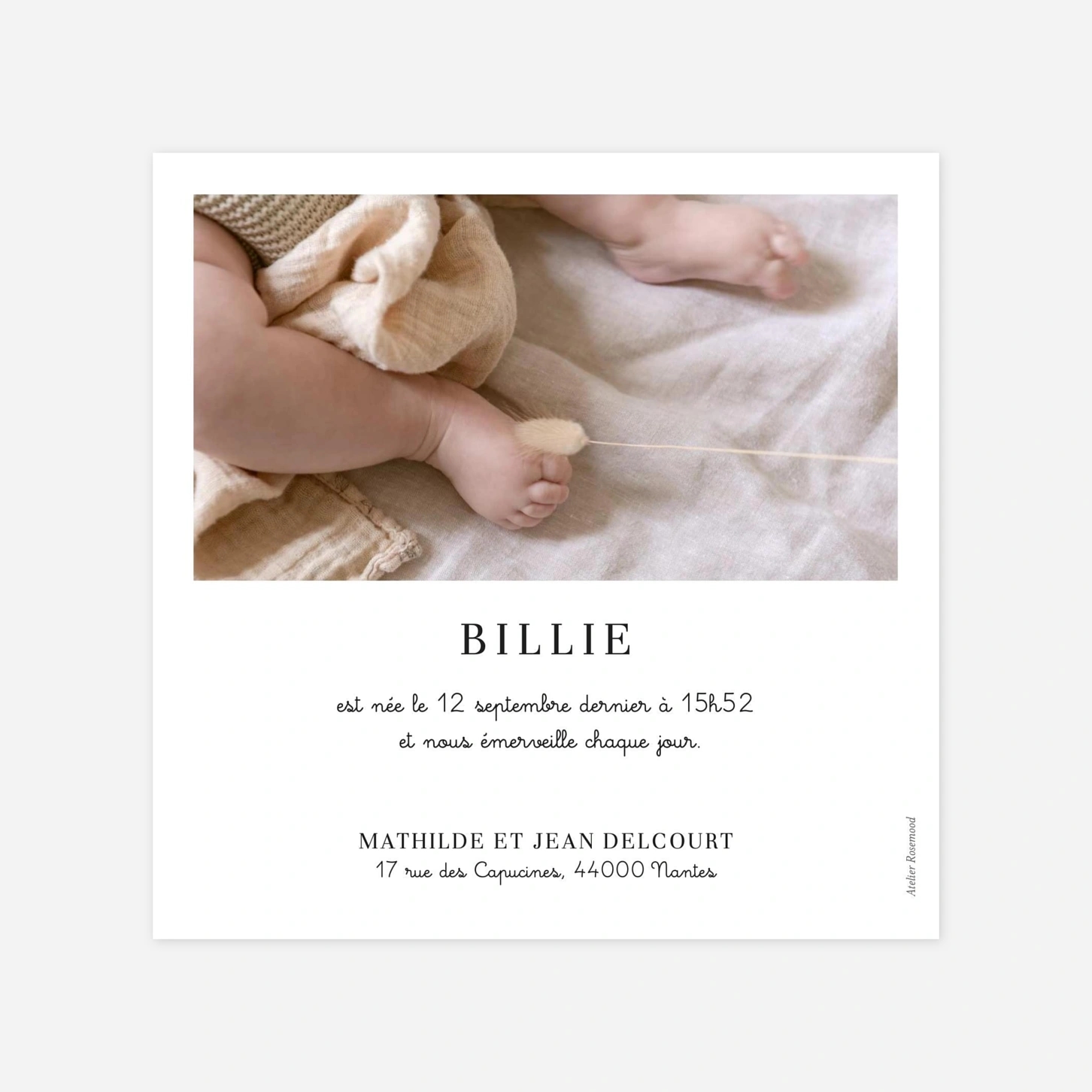 Faire-part naissance Petite Étiquette