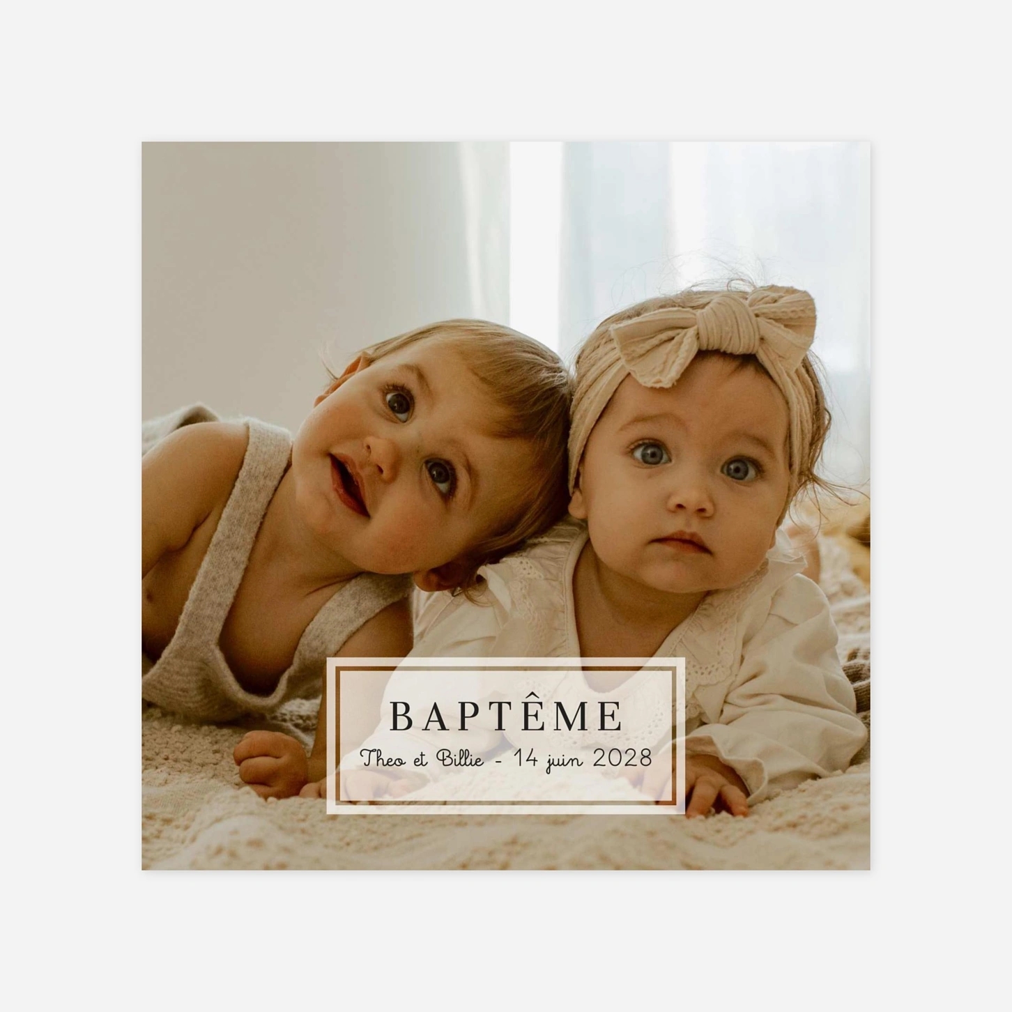 Faire-part baptême Petite Étiquette II