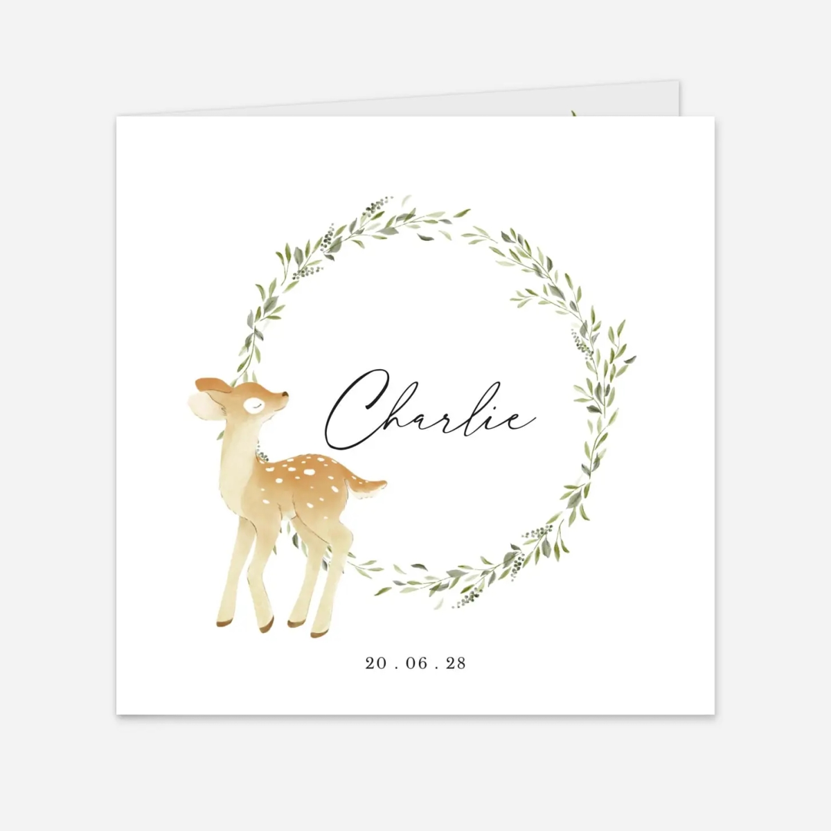Faire-part naissance Petit faon