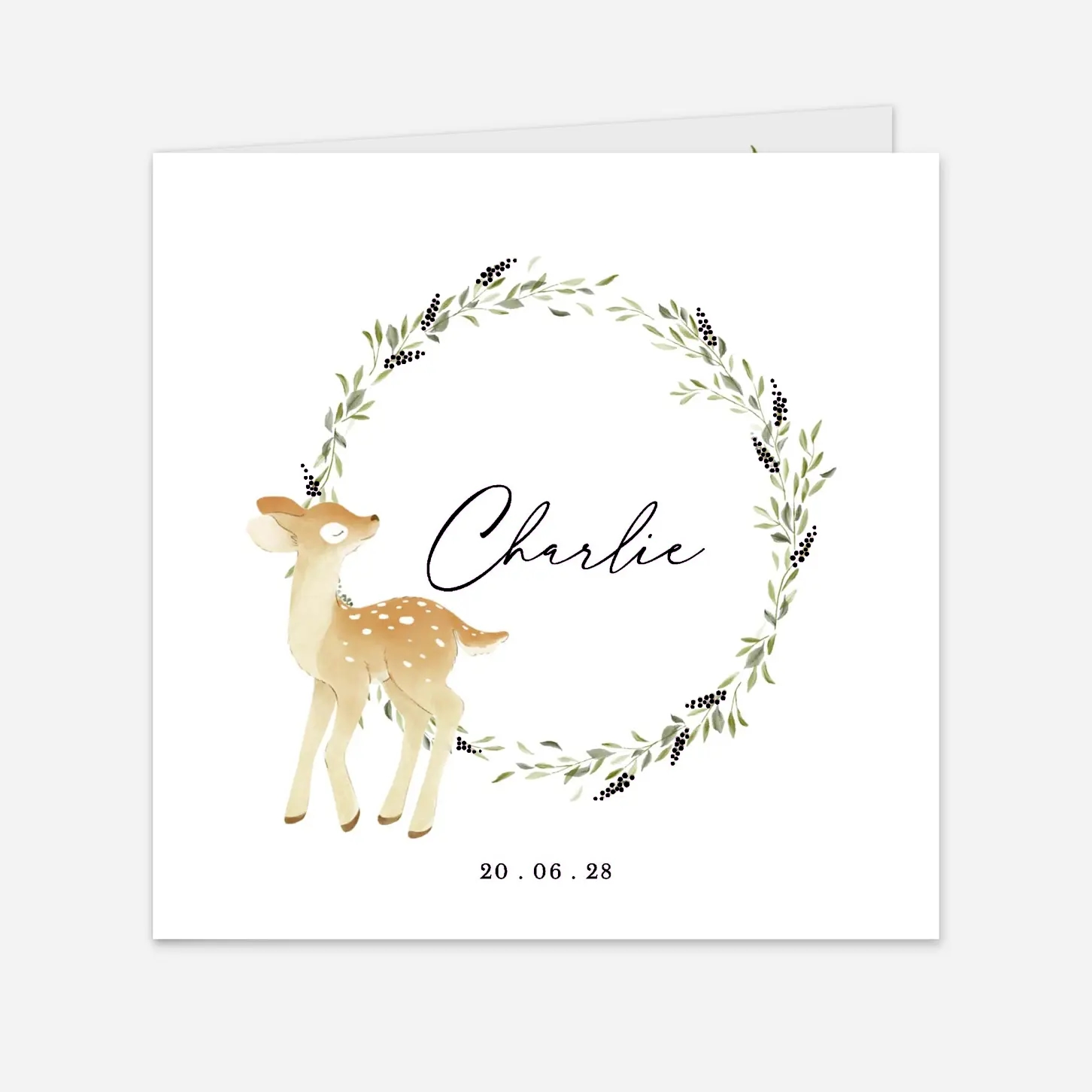 Faire-part naissance Petit faon