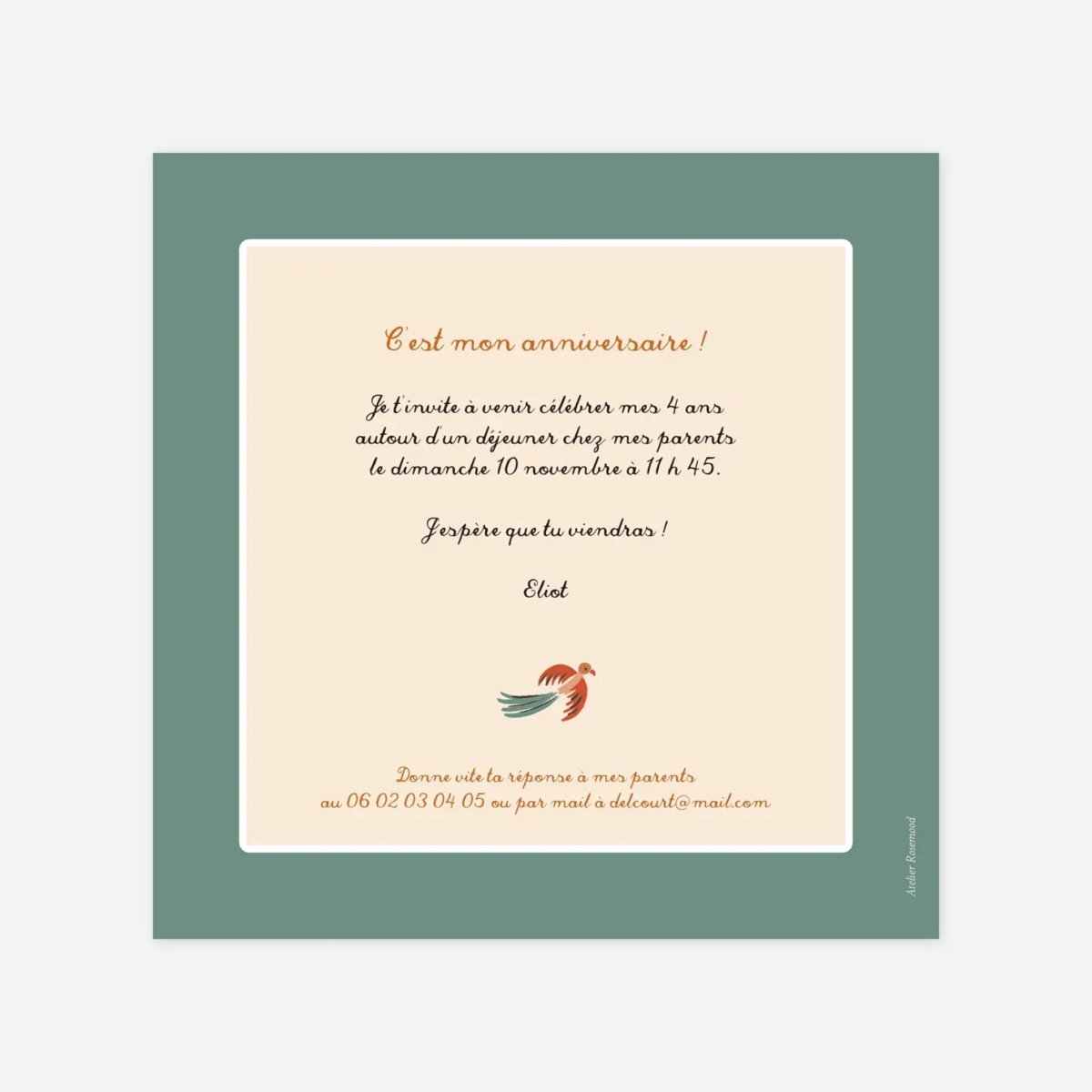 invitation anniversaire enfant Petite jungle