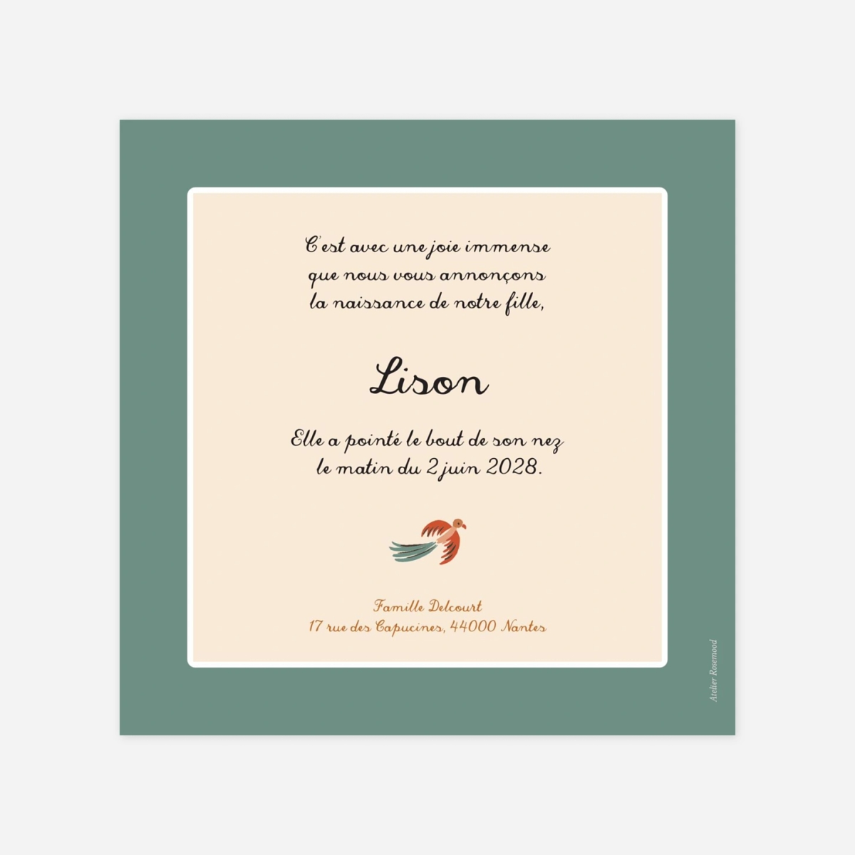 Faire-part naissance Petite jungle