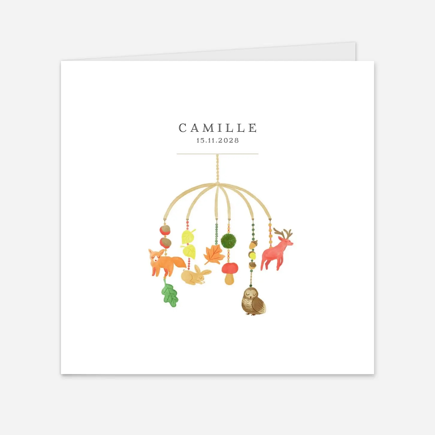 Faire-part naissance Petit mobile