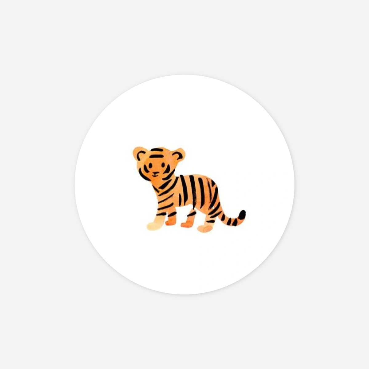 Stickers naissance Petit tigre