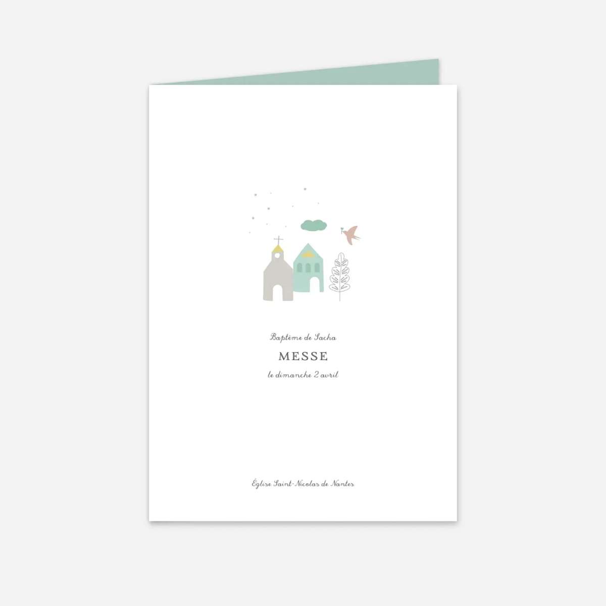 Livret de messe baptême Petit village
