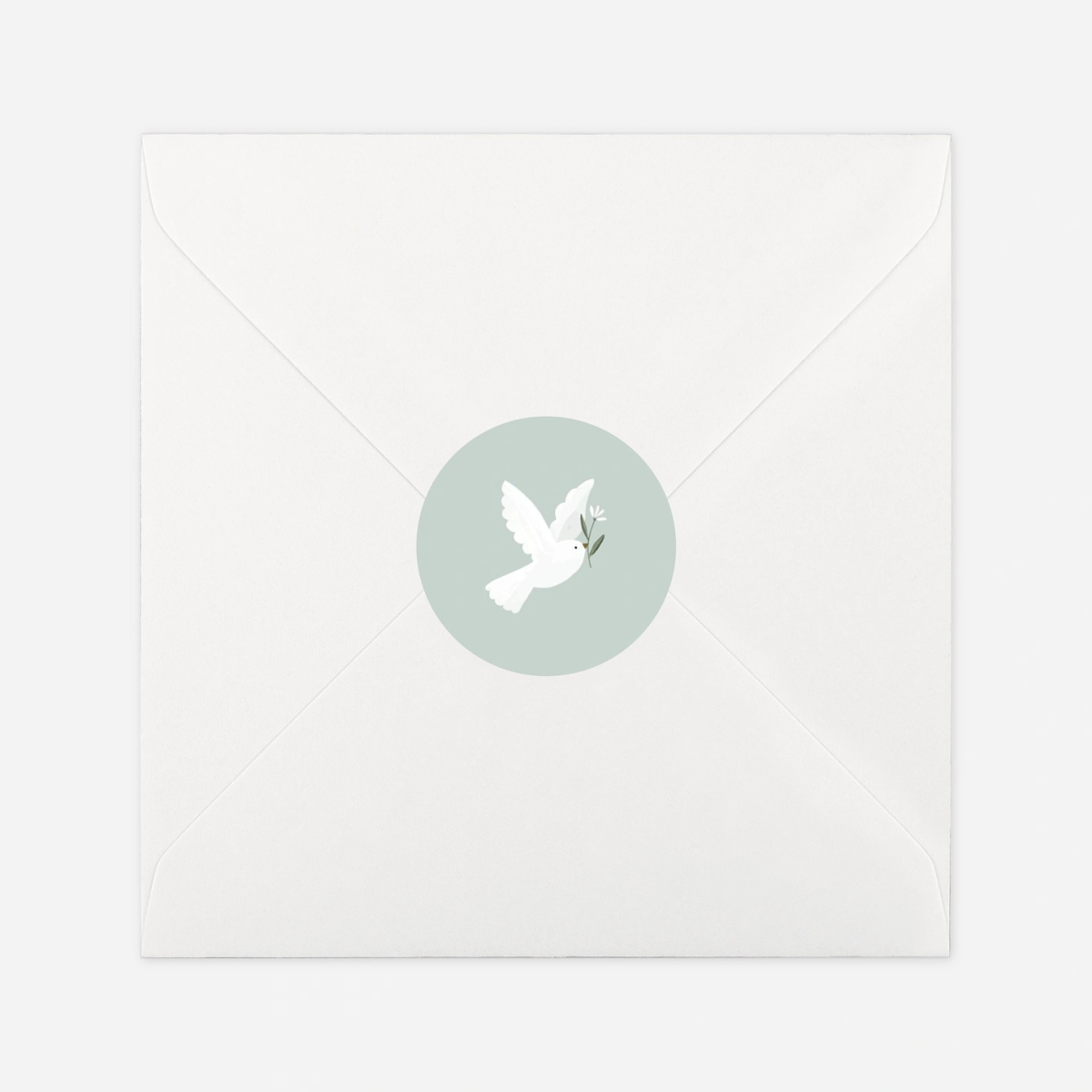 Stickers pour enveloppes baptême Petite colombe