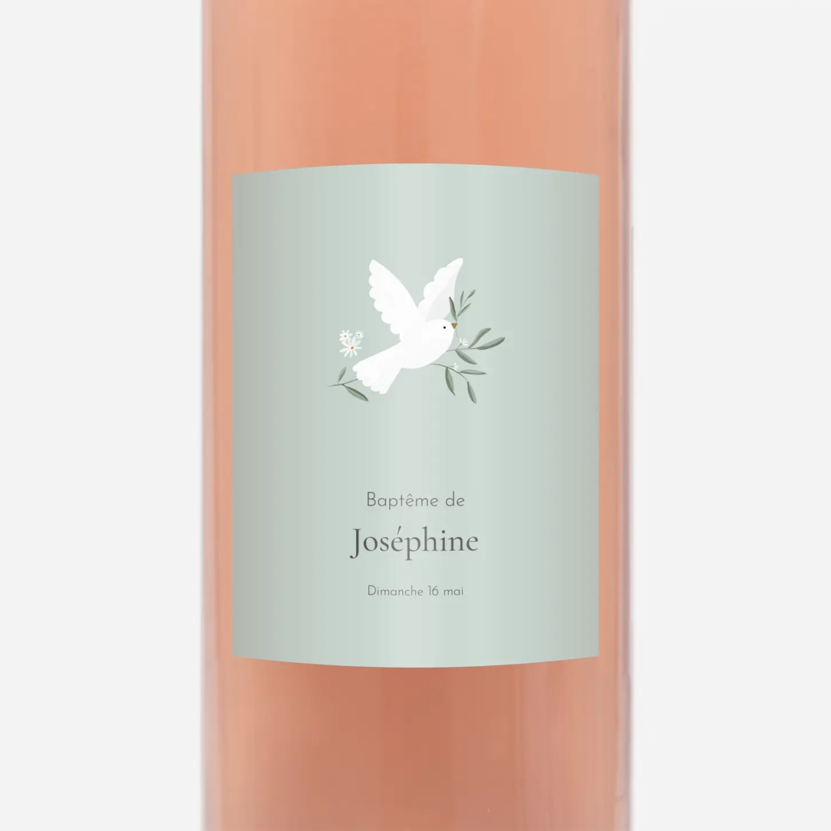 Étiquette pour bouteille Petite colombe