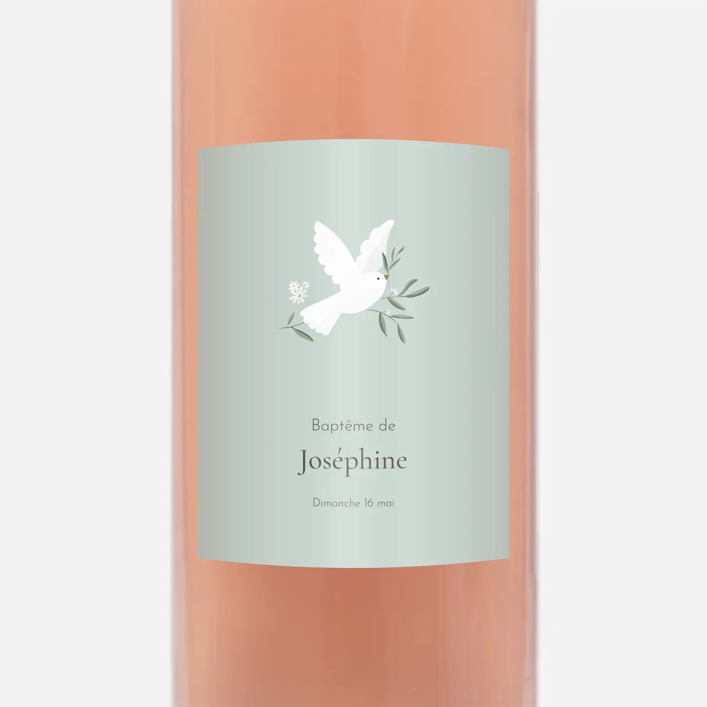 Étiquette pour bouteille Petite colombe