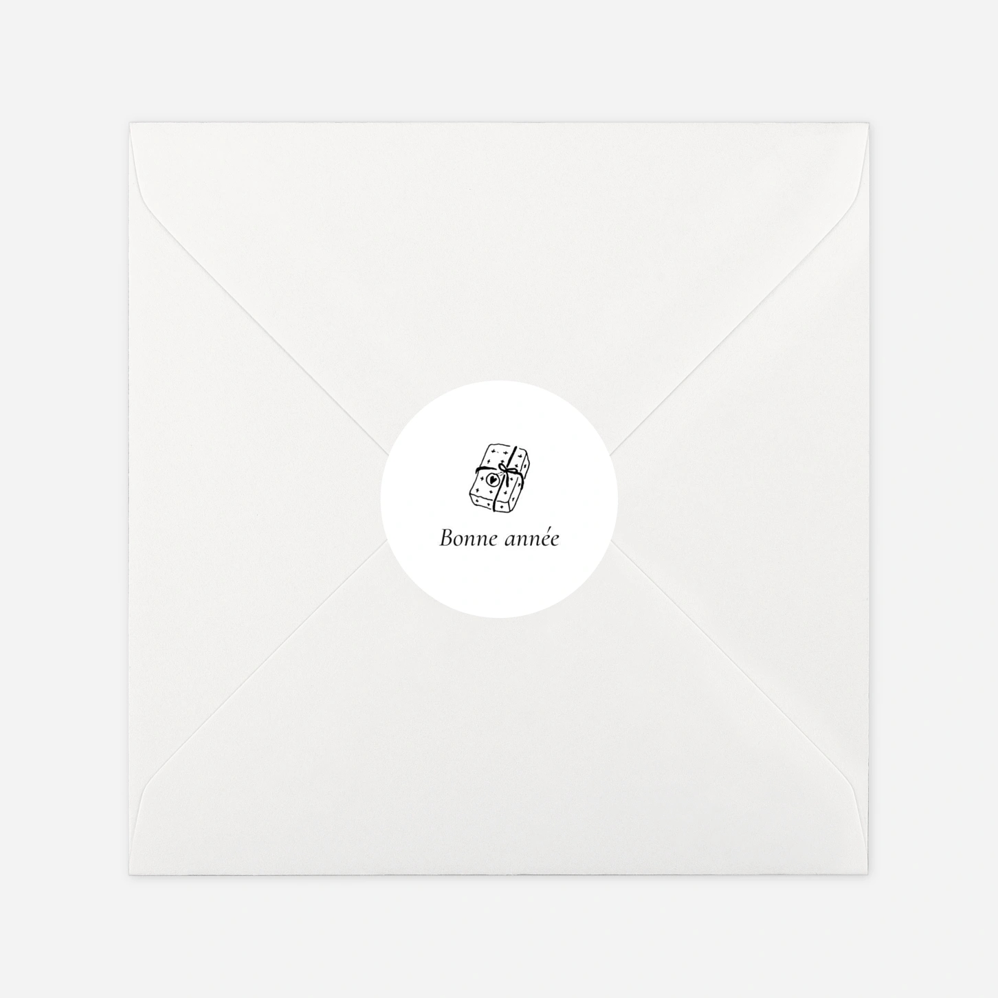 Étiquette cadeau Noël Petite gravure