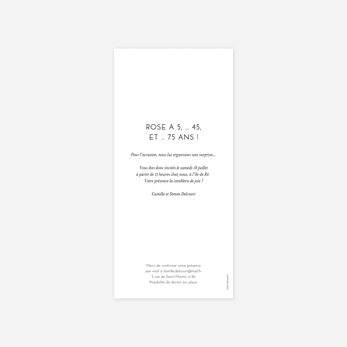 invitation anniversaire 3 photos panoramique