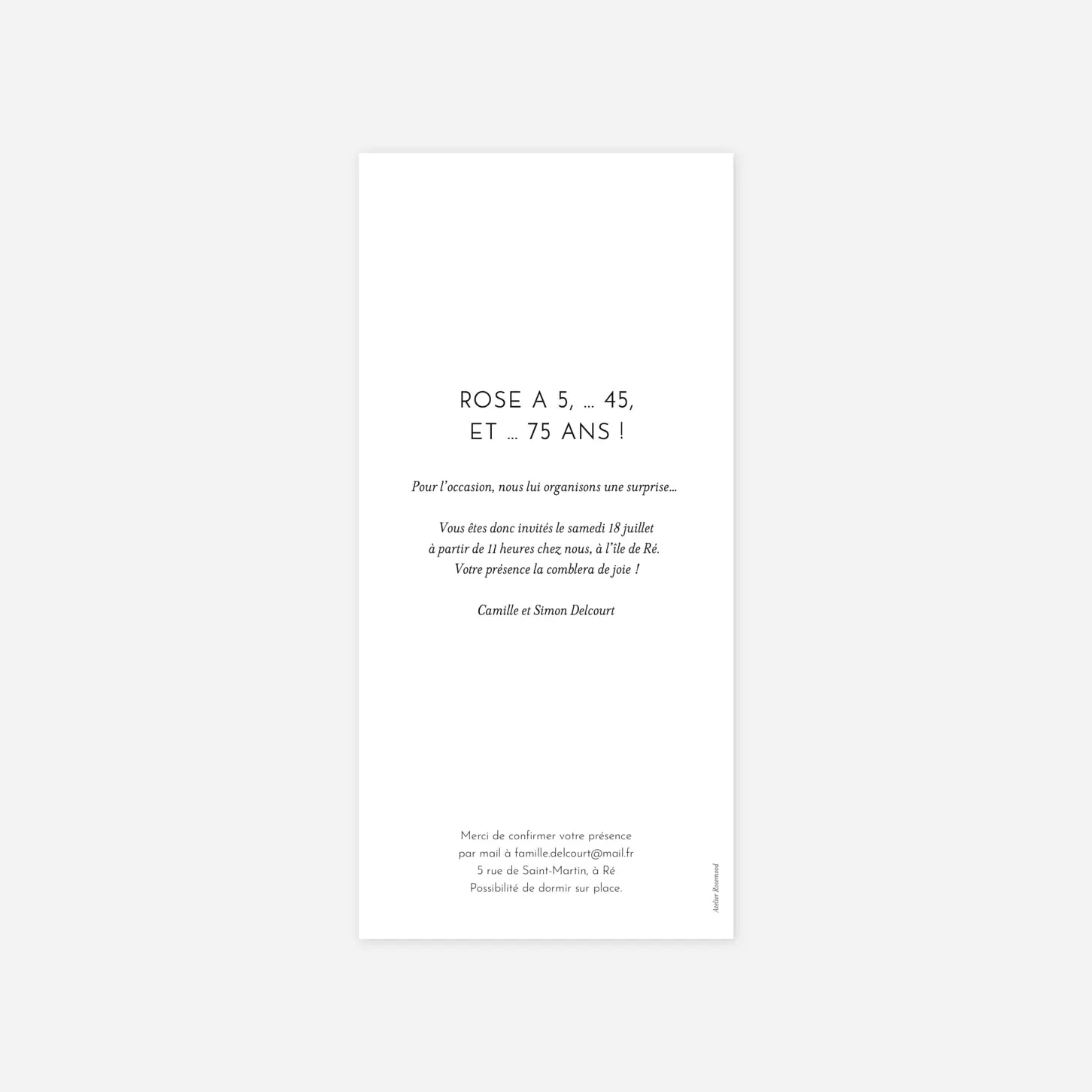 invitation anniversaire 3 photos panoramique