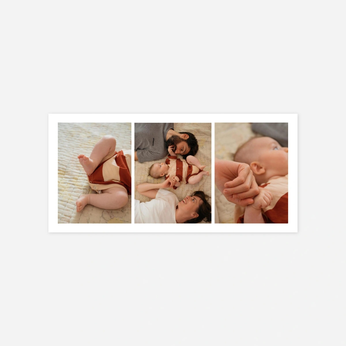 Faire-part naissance 3 photos panoramique