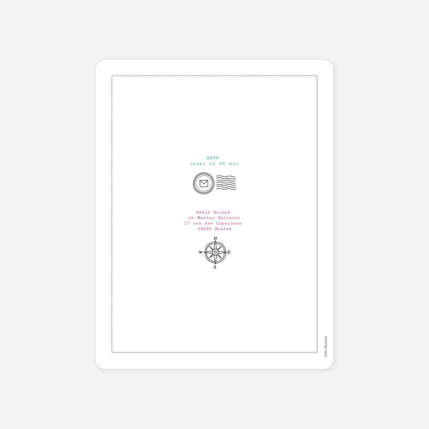 Faire-part mariage Pictos