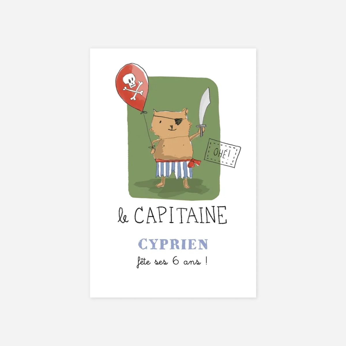 invitation anniversaire enfant Pirate