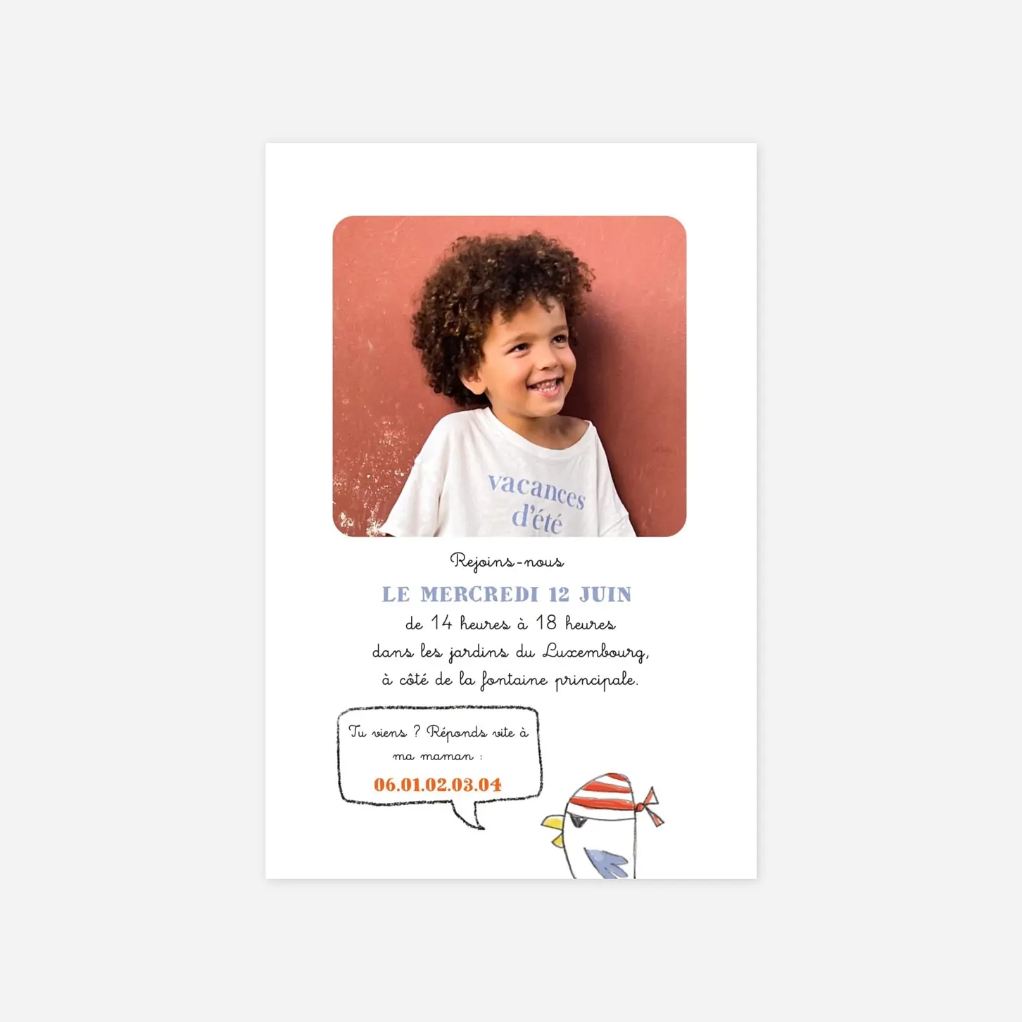 invitation anniversaire enfant Pirate