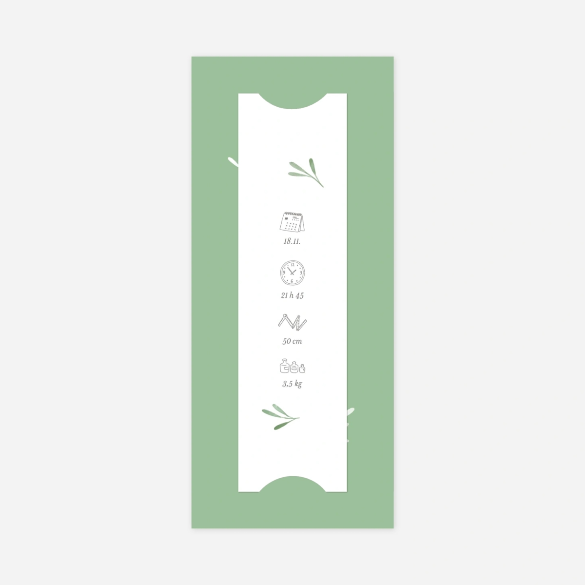 Faire-part naissance Picto végétal